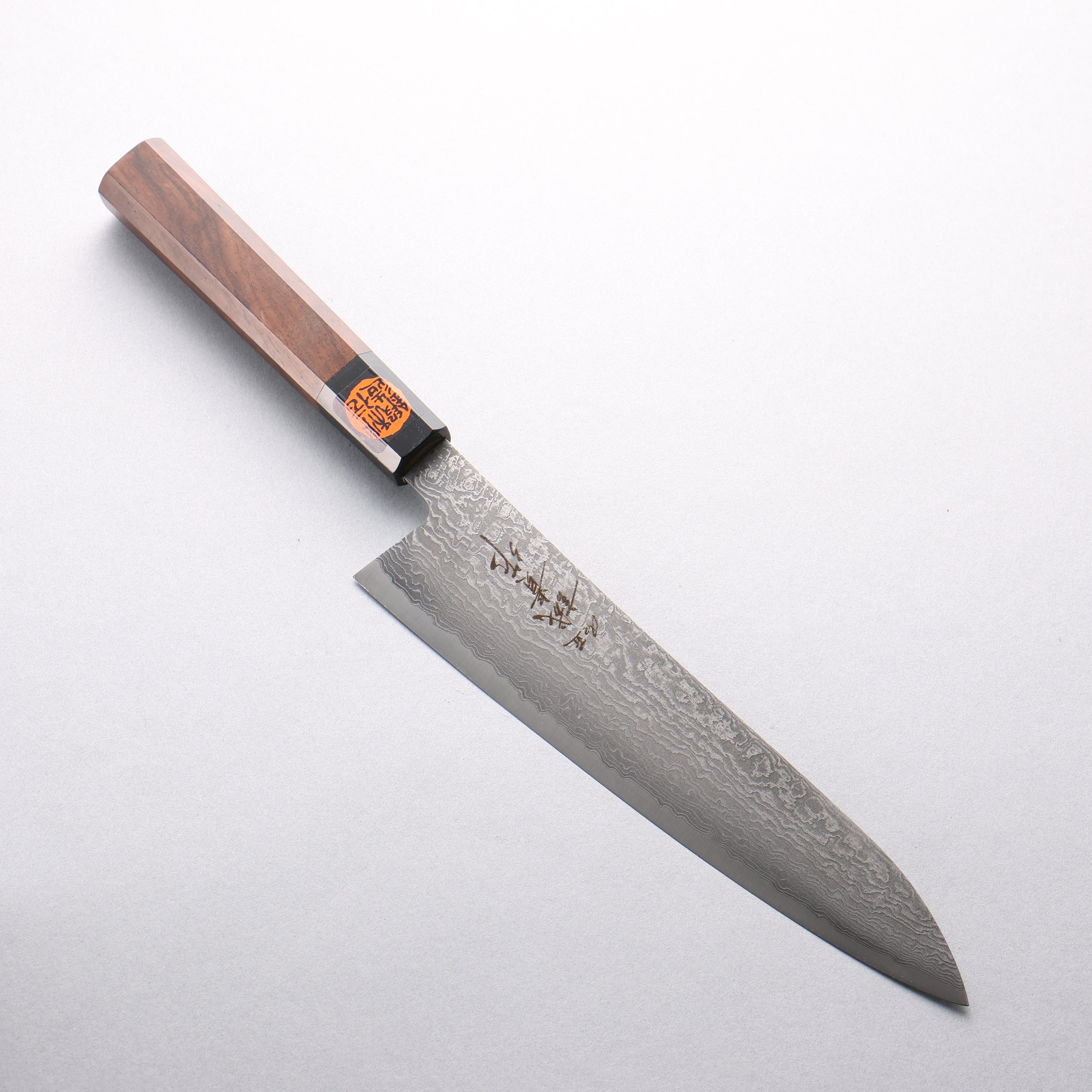 Shigeki Tanaka Harukaze SG2 Damascus Gyuto 210mm Walnut Handle - Japanny - Best Japanese Knife