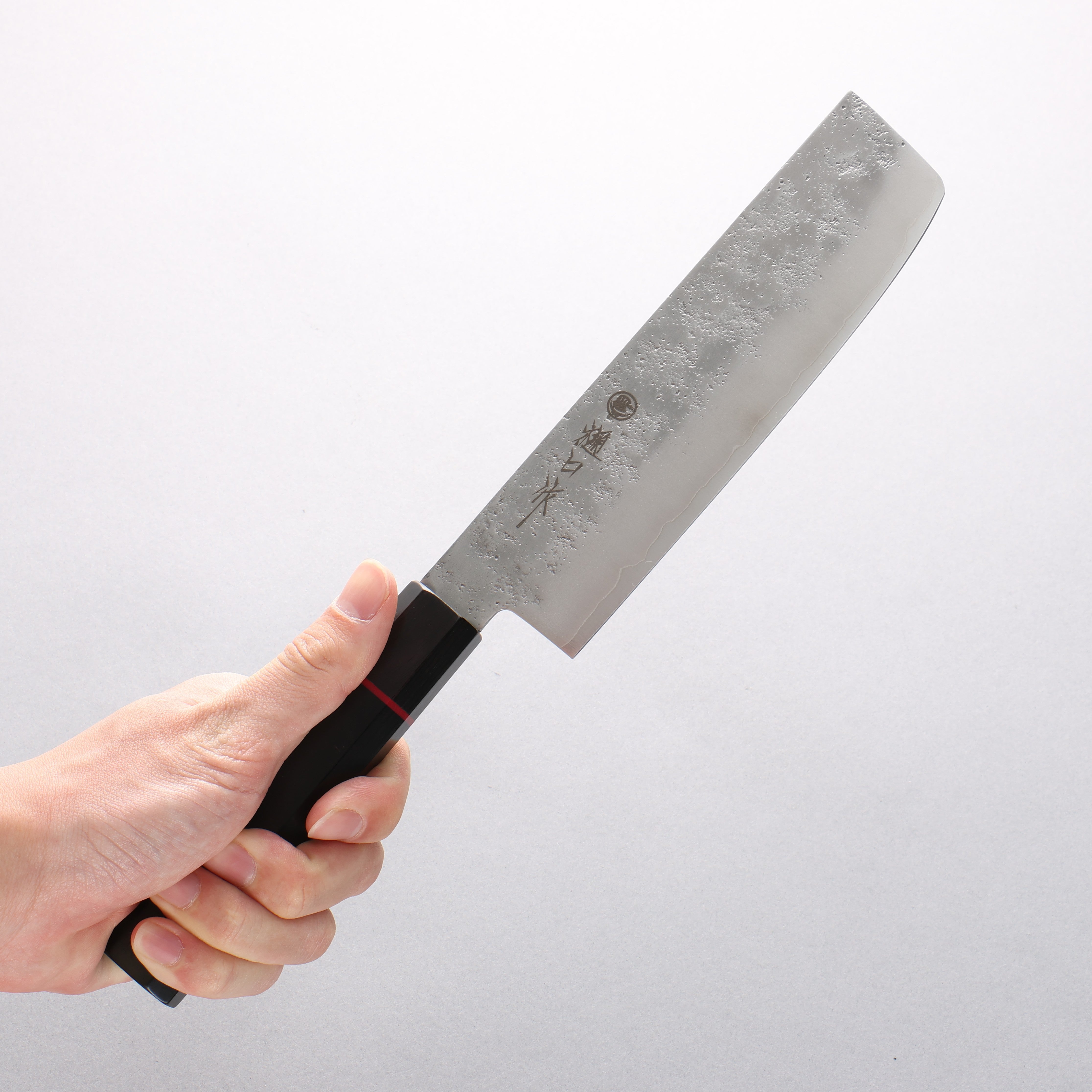 Higuchi Silver Steel No.3 Nashiji Usuba 165mm Black Pakka wood Handle - Japanny - Best Japanese Knife