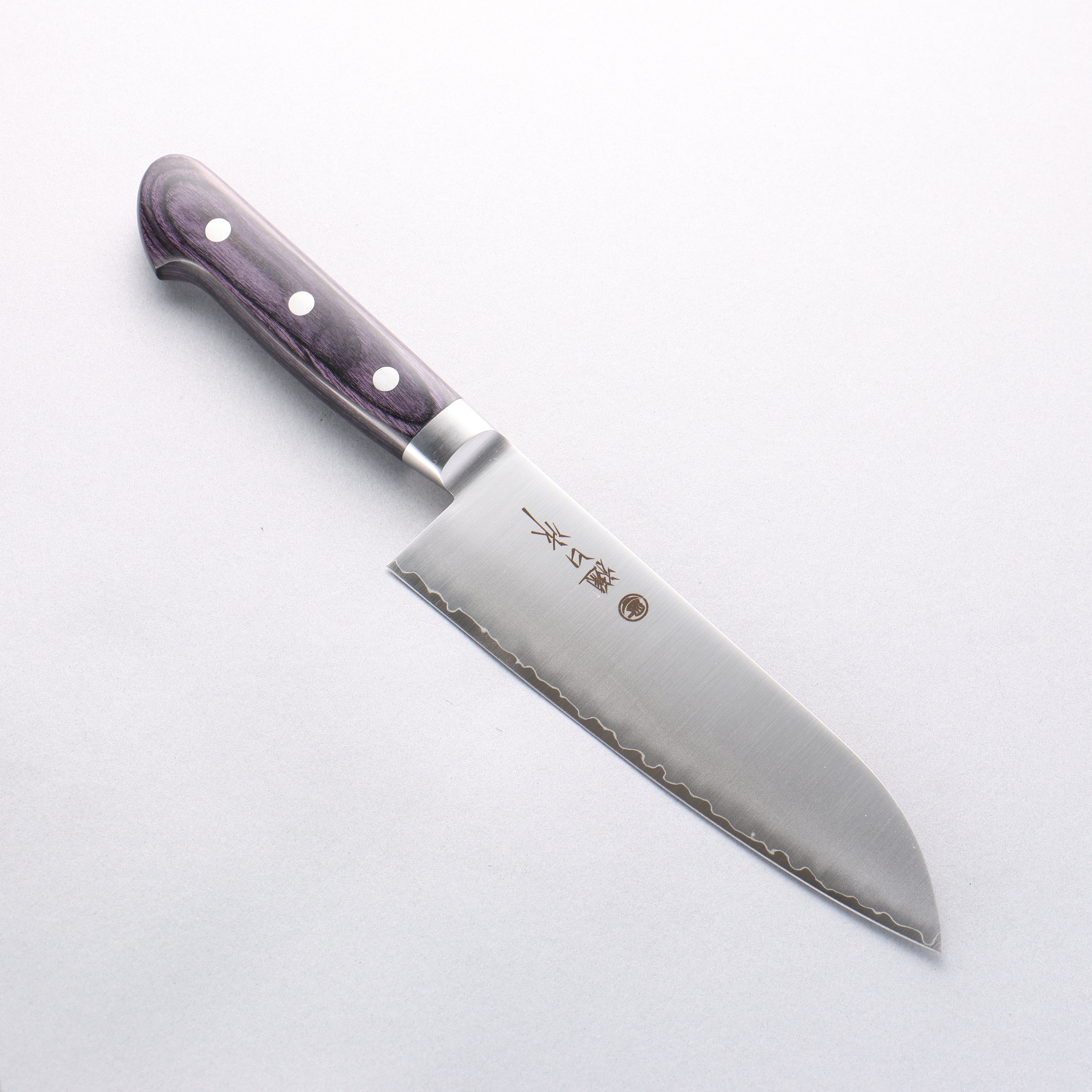 Higuchi SG2 Santoku 180mm Navy blue Pakka wood Handle - Japanny - Best Japanese Knife
