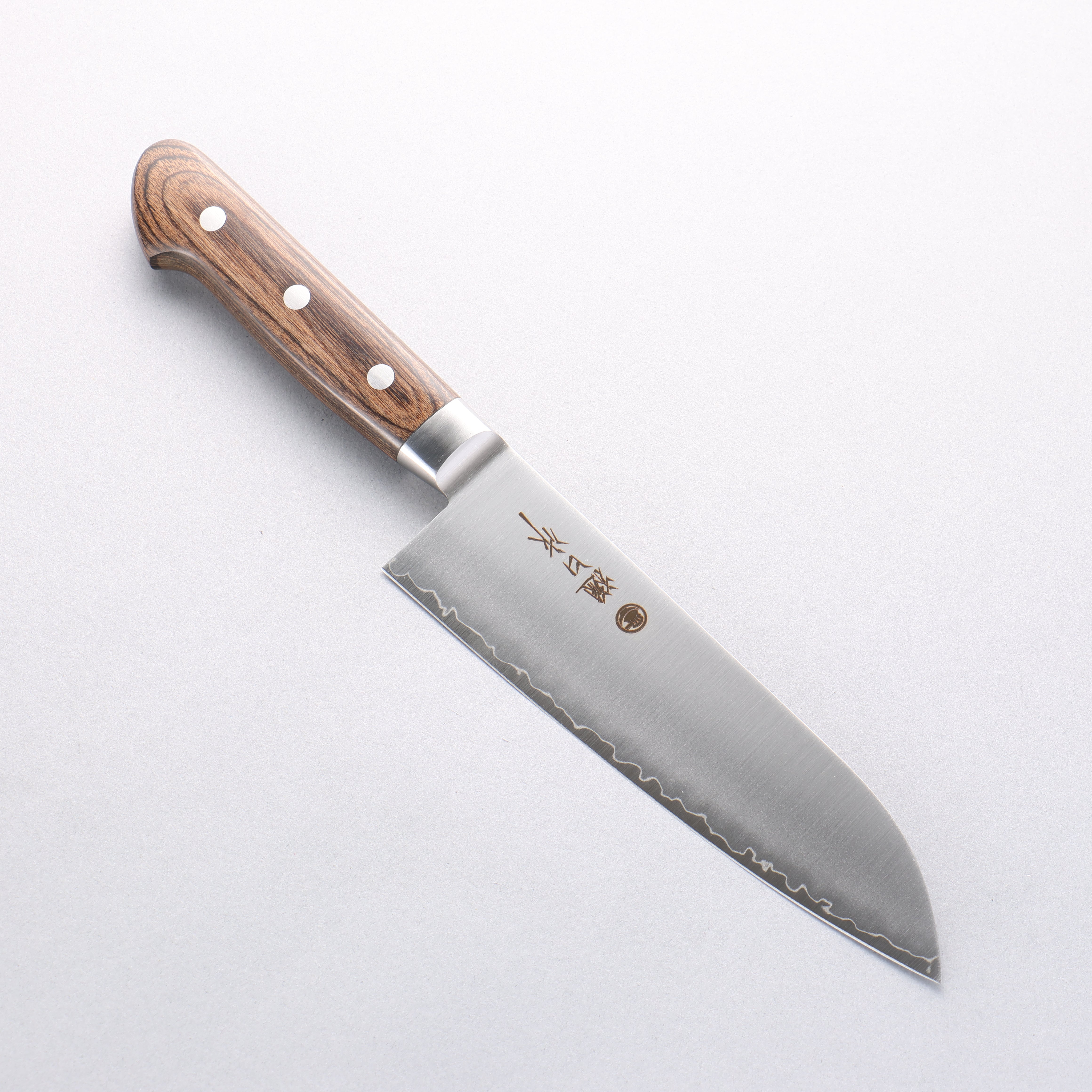 Higuchi SG2 Santoku 180mm Brown Pakka wood Handle - Japanny - Best Japanese Knife