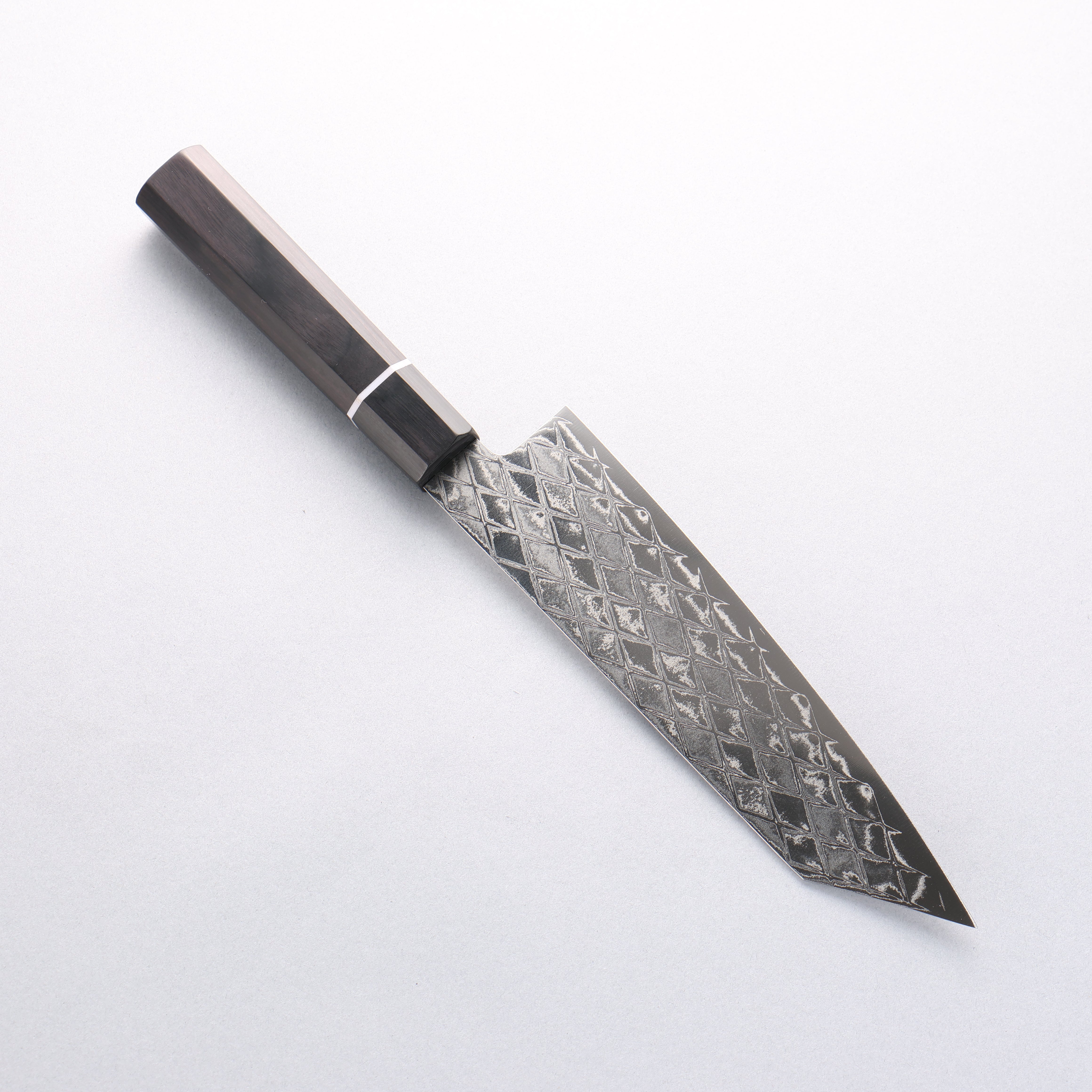 Seisuke AUS10 Mirror Crossed Kiritsuke Santoku 180mm Black Pakka wood Handle - Japanny - Best Japanese Knife