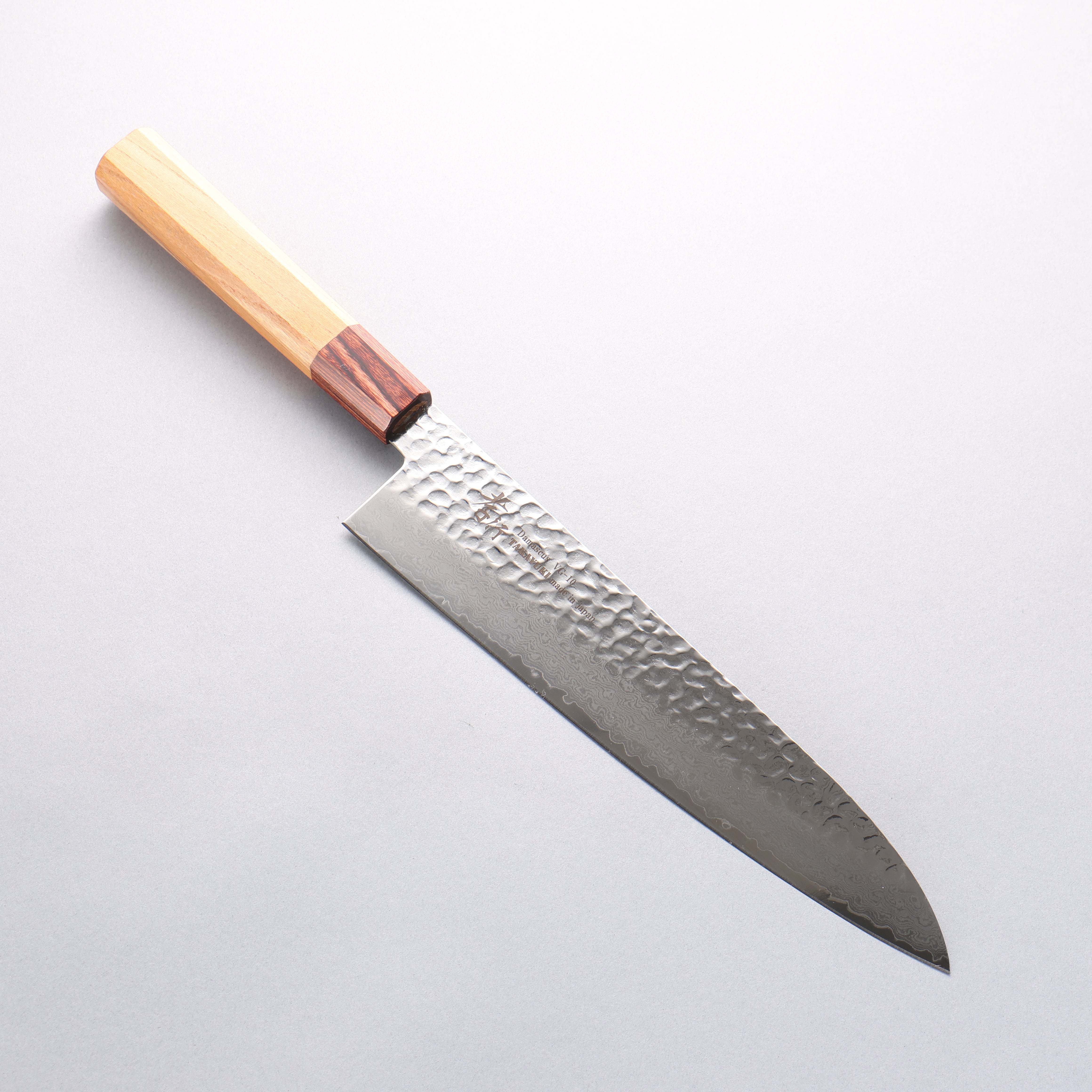 Sakai Takayuki VG10 33 Layer Damascus Gyuto 240mm Keyaki (Japanese Elm) Handle - Japanny - Best Japanese Knife