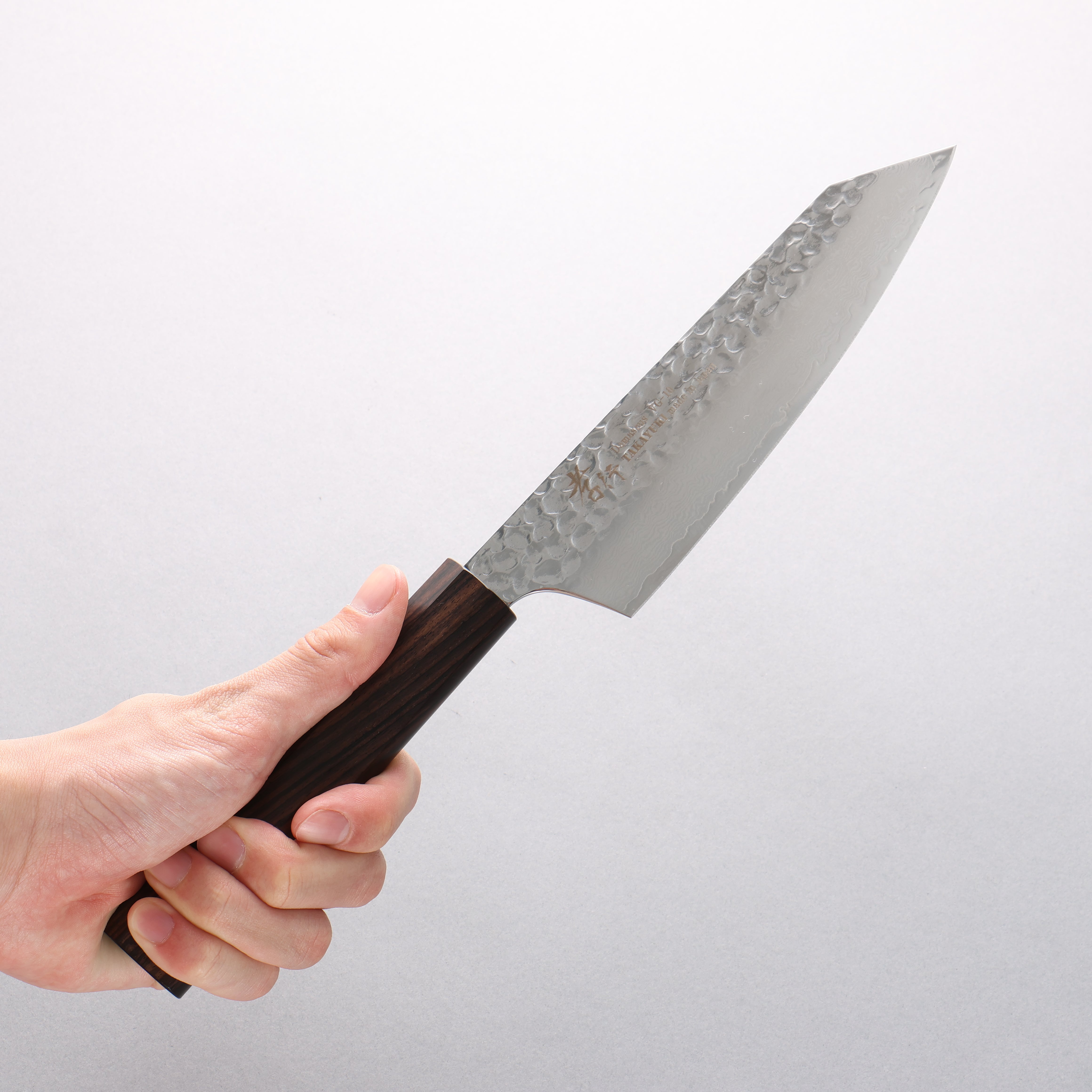 Sakai Takayuki VG10 33 Layer Damascus Kiritsuke Santoku 160mm Ebony(6 sided teardrop) Handle - Japanny - Best Japanese Knife