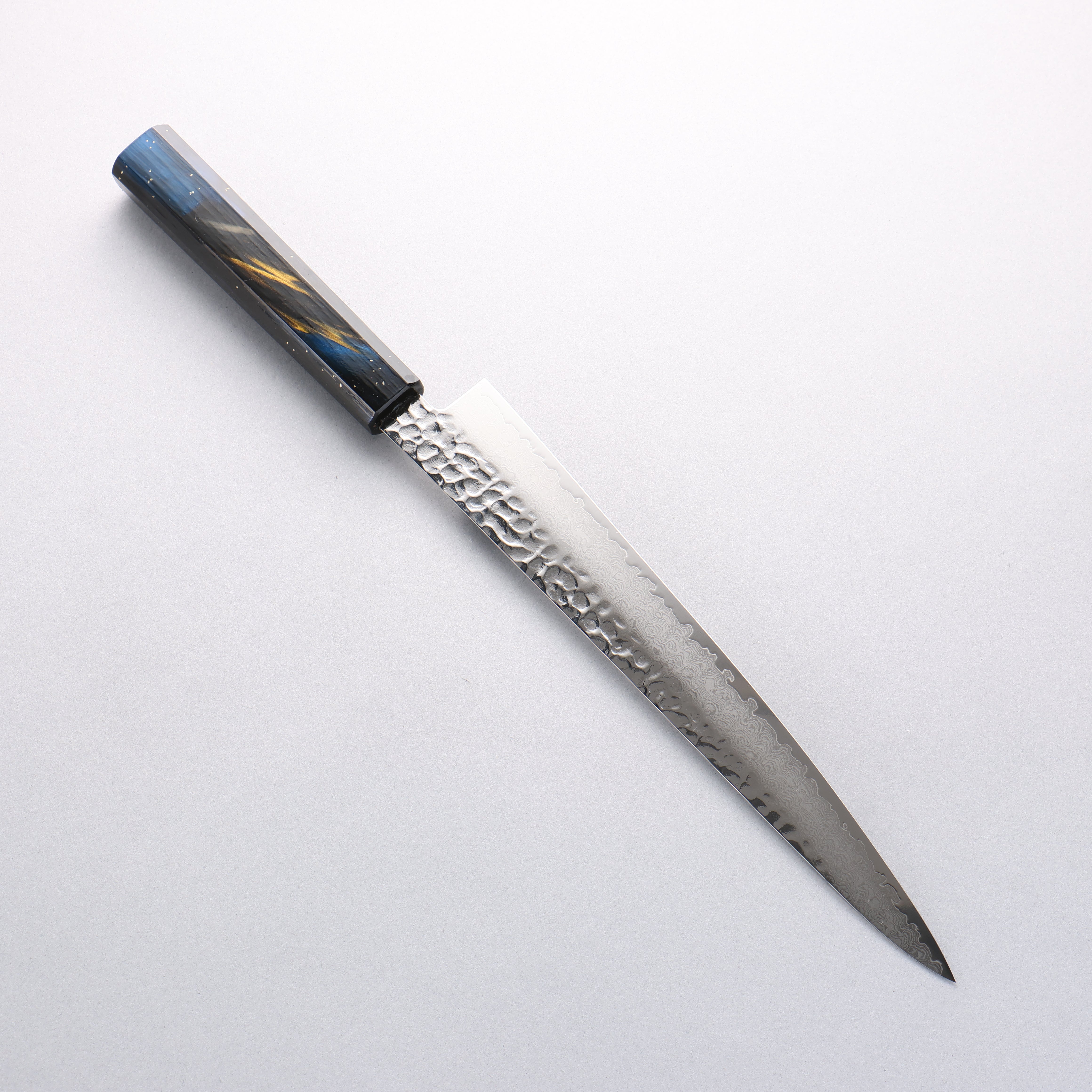 Sakai Takayuki VG10 33 Layer Damascus Sujihiki 240mm Live oak Lacquered (Saiu) Handle - Japanny - Best Japanese Knife