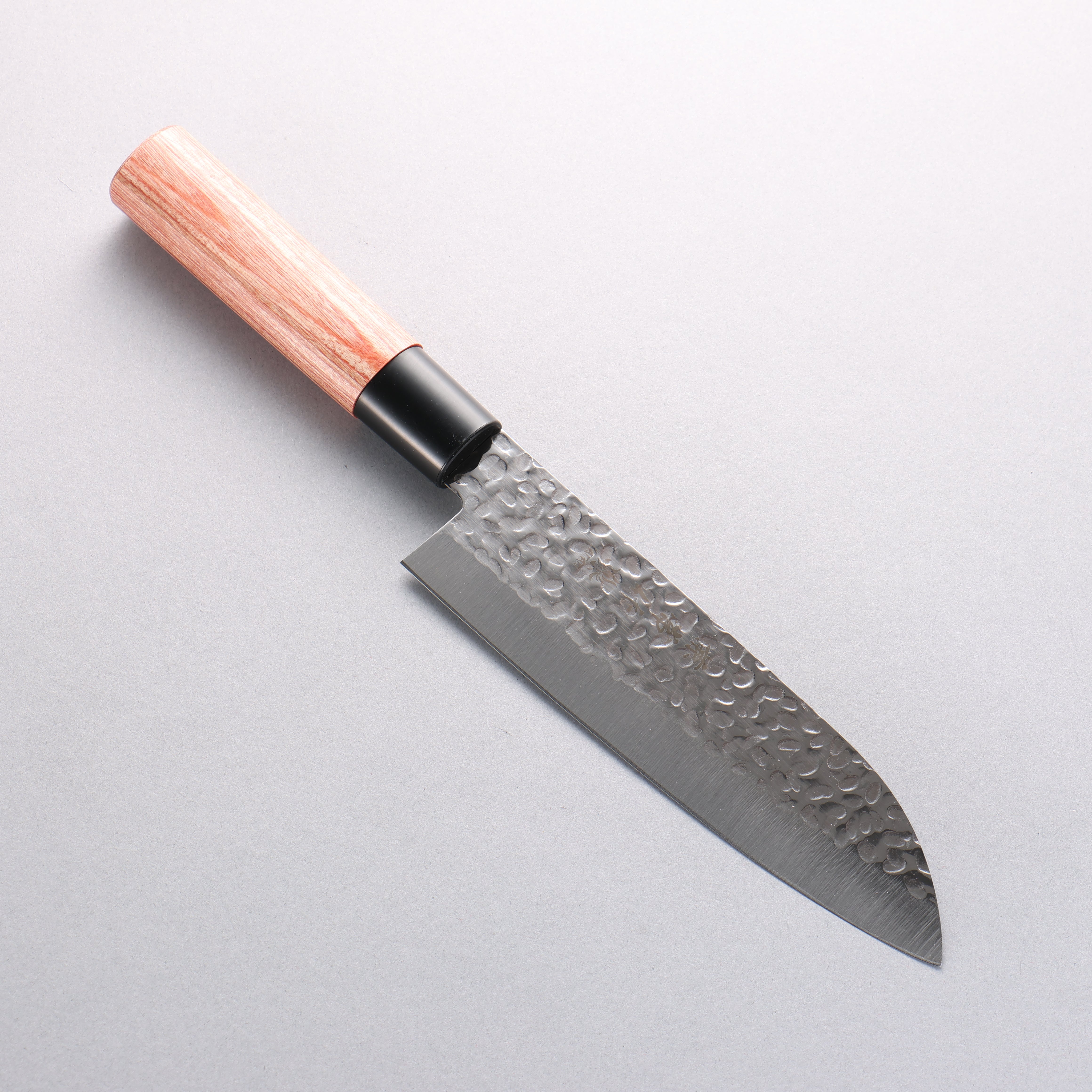 Kanetsune DSR-1K6 Hammered Santoku 165mm Red Pakka wood Handle - Japanny - Best Japanese Knife
