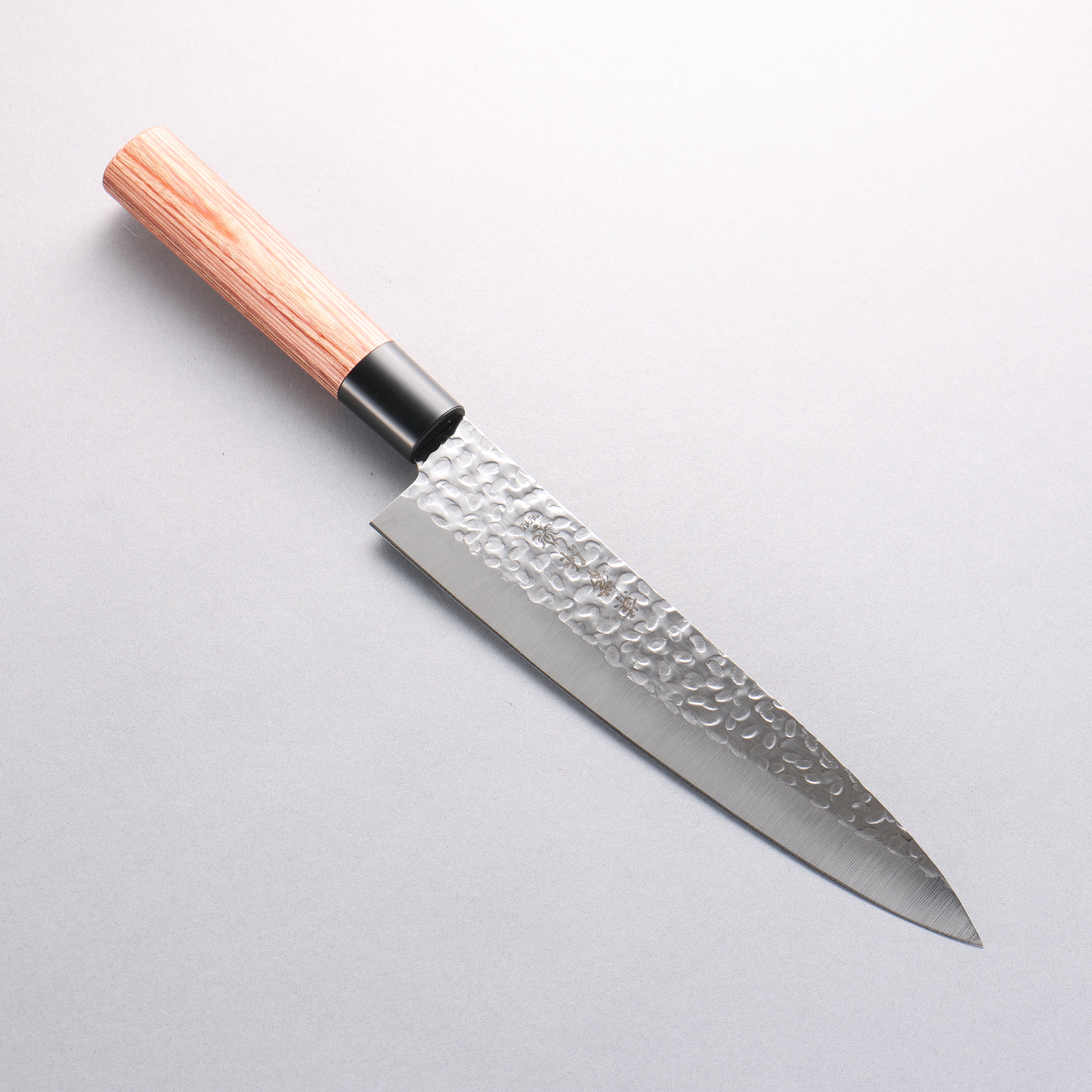 Kanetsune DSR-1K6 Hammered Gyuto 210mm Red Pakka wood Handle - Japanny - Best Japanese Knife