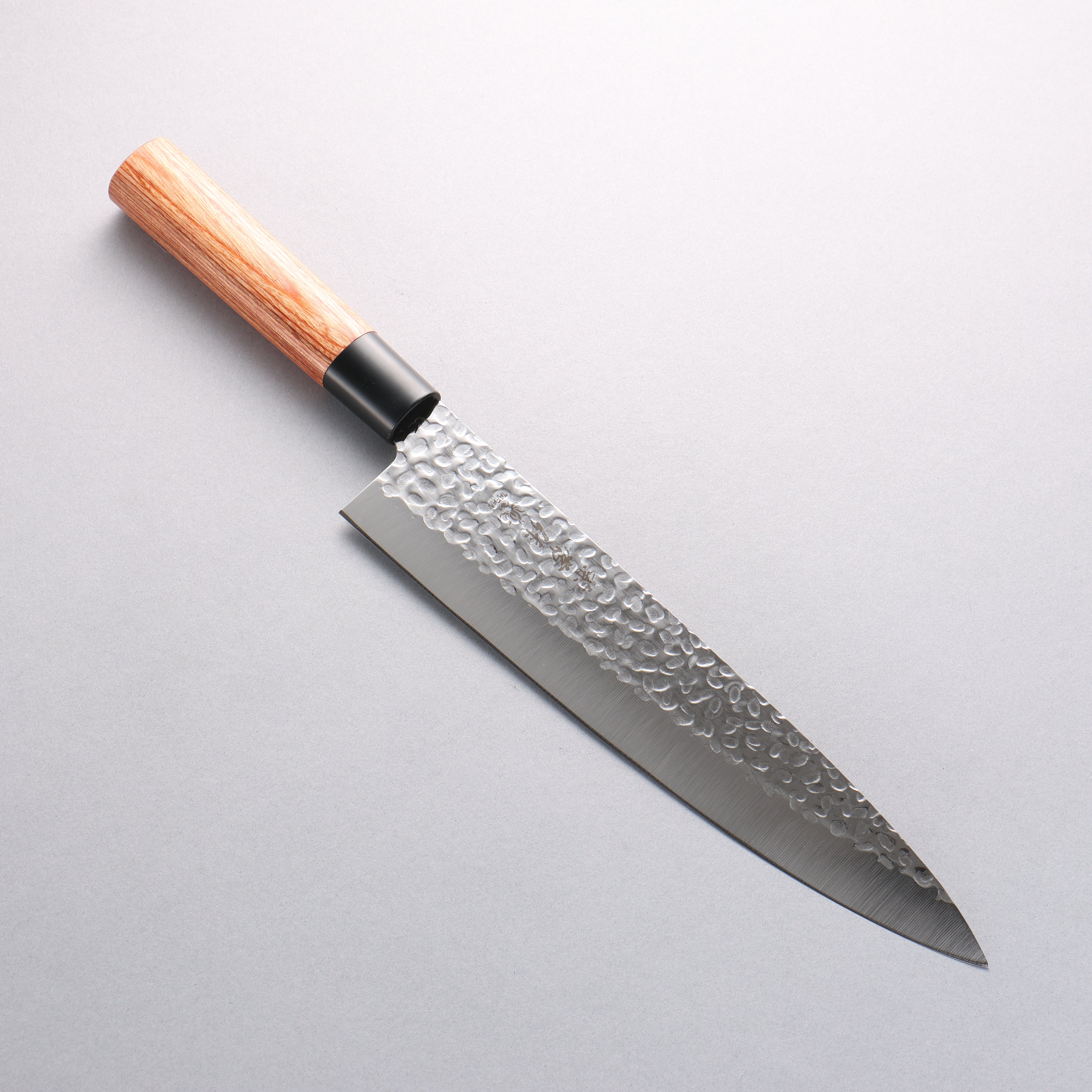 Kanetsune DSR-1K6 Hammered Gyuto 240mm Red Pakka wood Handle - Japanny - Best Japanese Knife