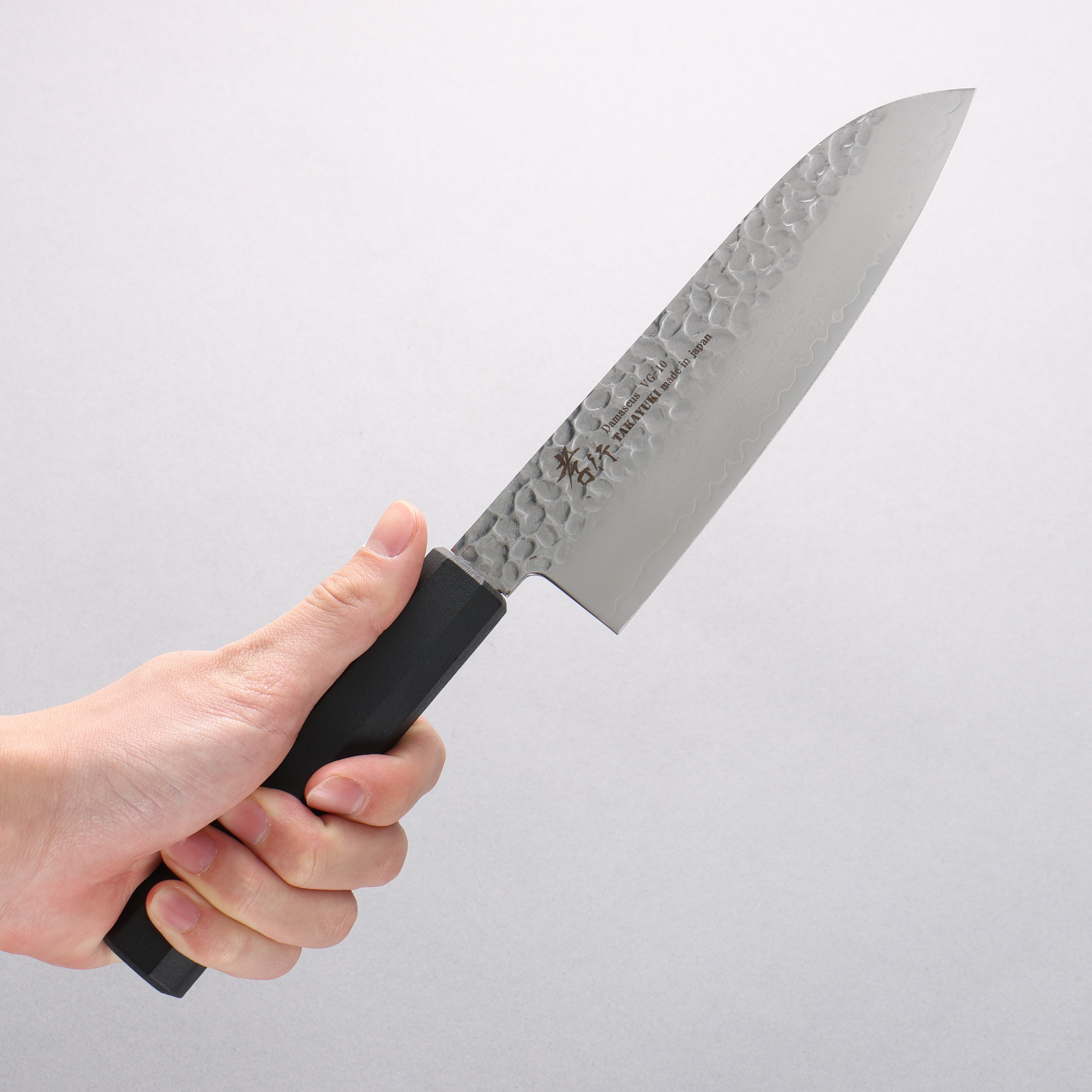 Sakai Takayuki Nanairo VG10 33 Layer Santoku 180mm ABS resin(Black Lacquered) Handle - Japanny - Best Japanese Knife