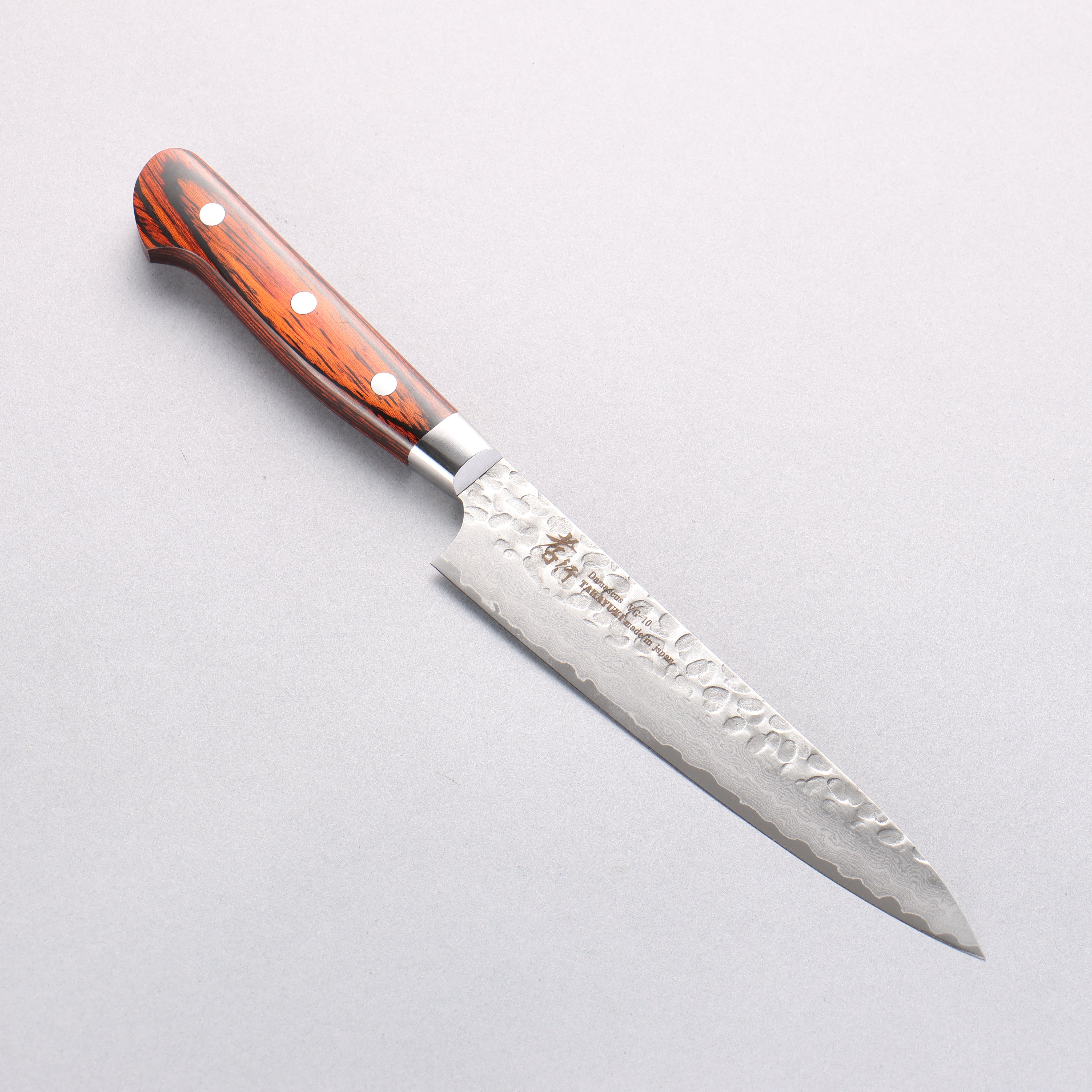 Sakai Takayuki VG10 33 Layer Damascus Petty-Utility 150mm Mahogany Pakka wood Handle - Japanny - Best Japanese Knife