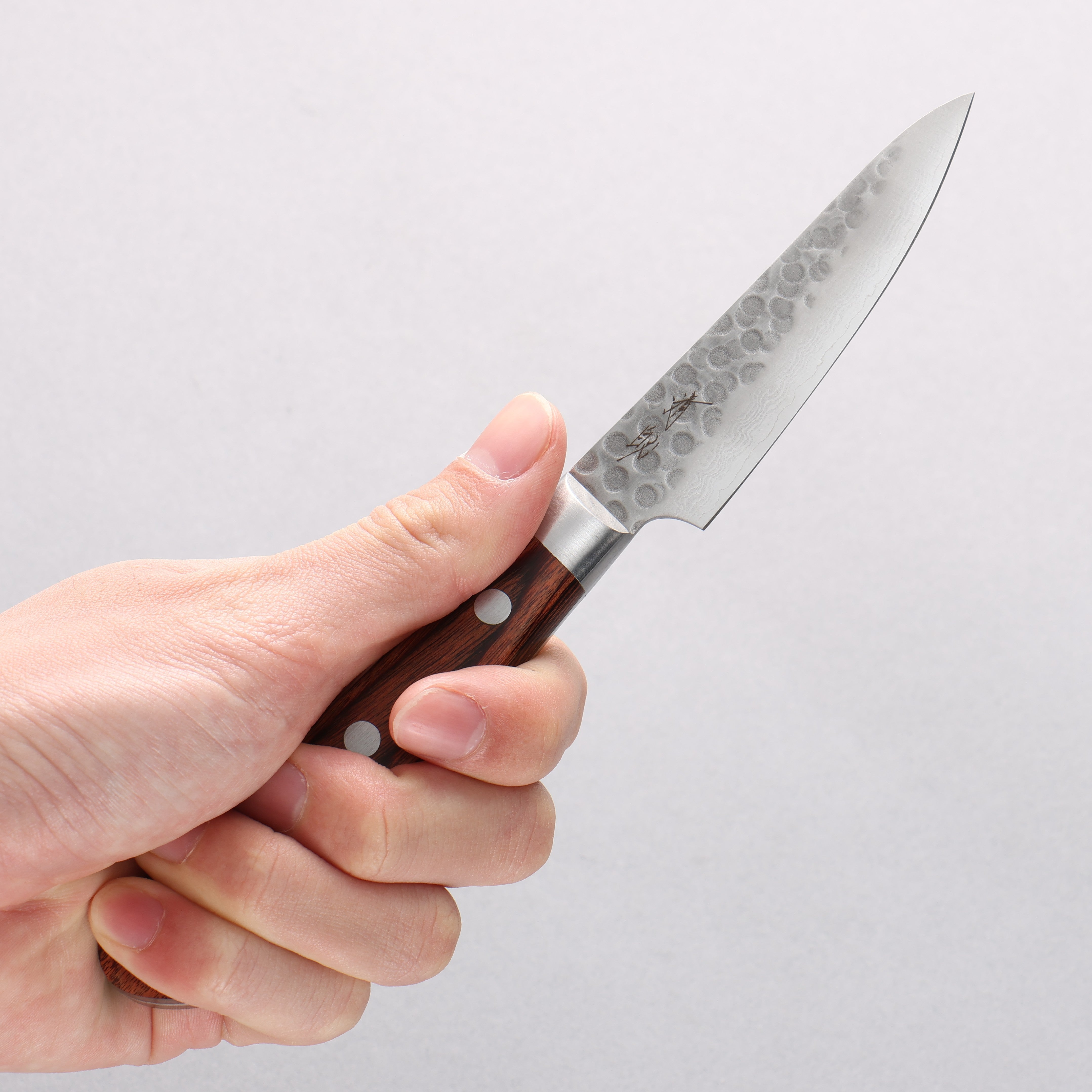 Seisuke VG10 17 Layer Damascus Petty-Utility 80mm Mahogany Handle - Japanny - Best Japanese Knife