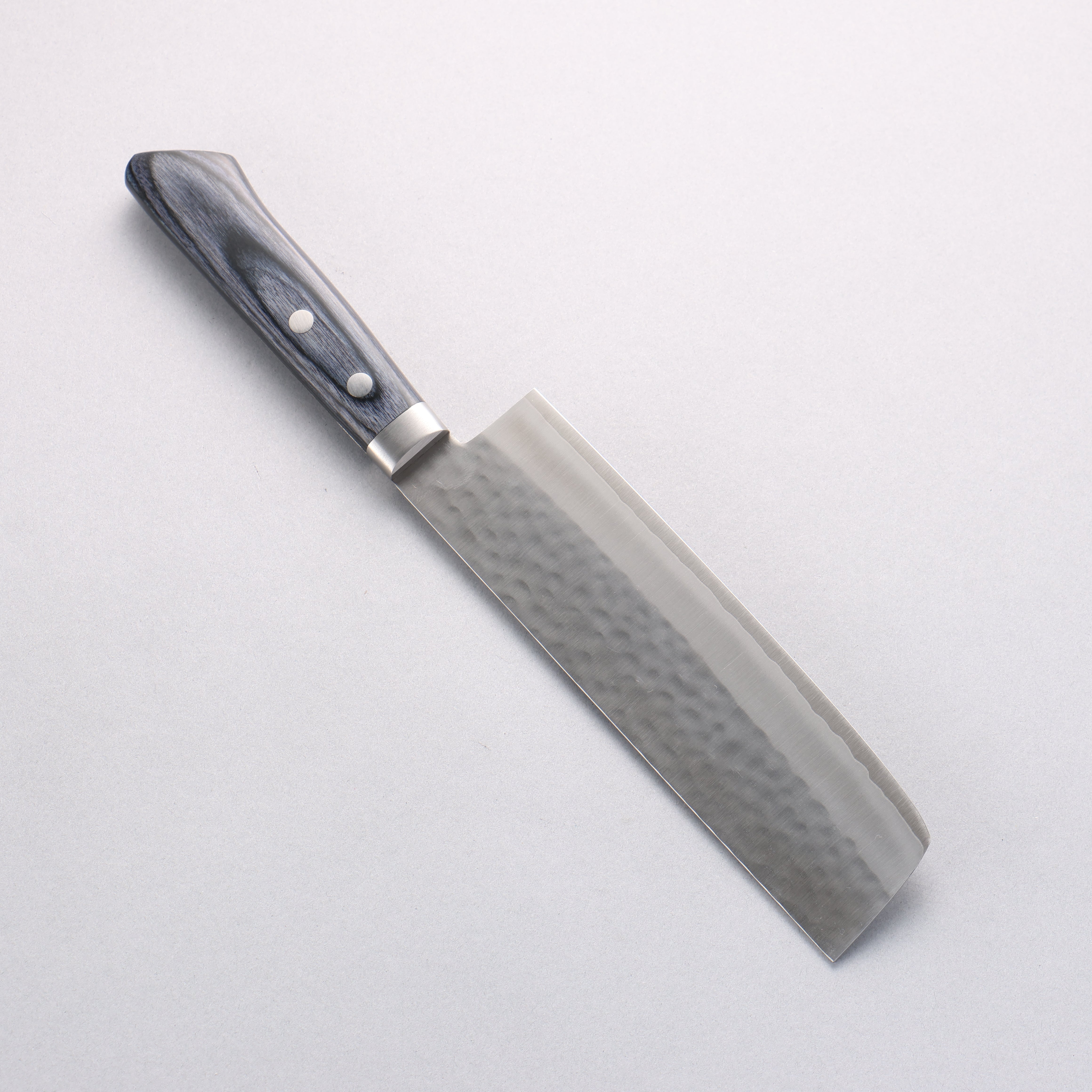 Kunihira VG1 Hammered Usuba 165mm Navy blue Pakka wood Handle - Japanny - Best Japanese Knife