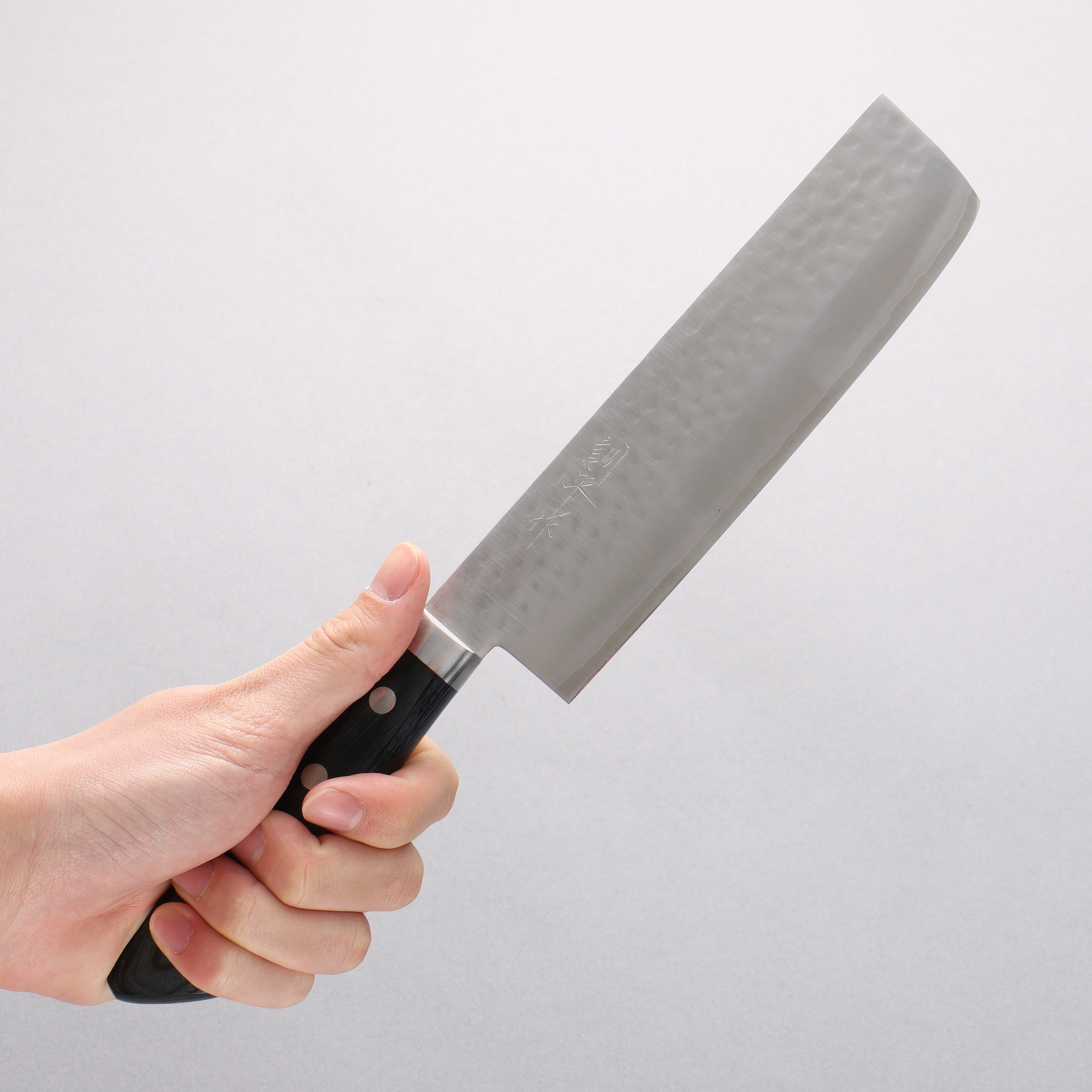 Kunihira VG1 Hammered Usuba 165mm Navy blue Pakka wood Handle - Japanny - Best Japanese Knife