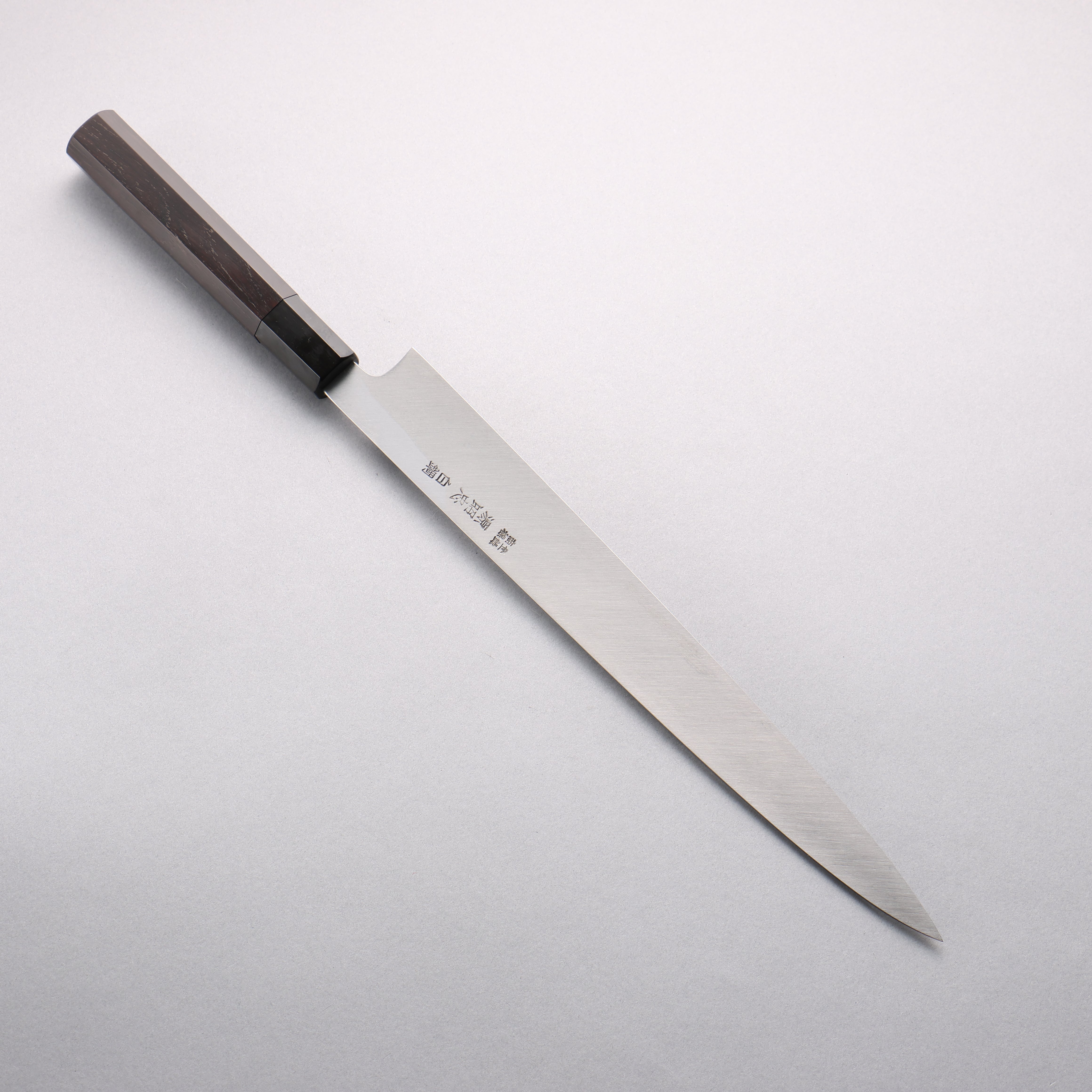 Minamoto Akitada White Steel No.2 Yanagiba 300mm Ebony Wood Handle - Japanny - Best Japanese Knife