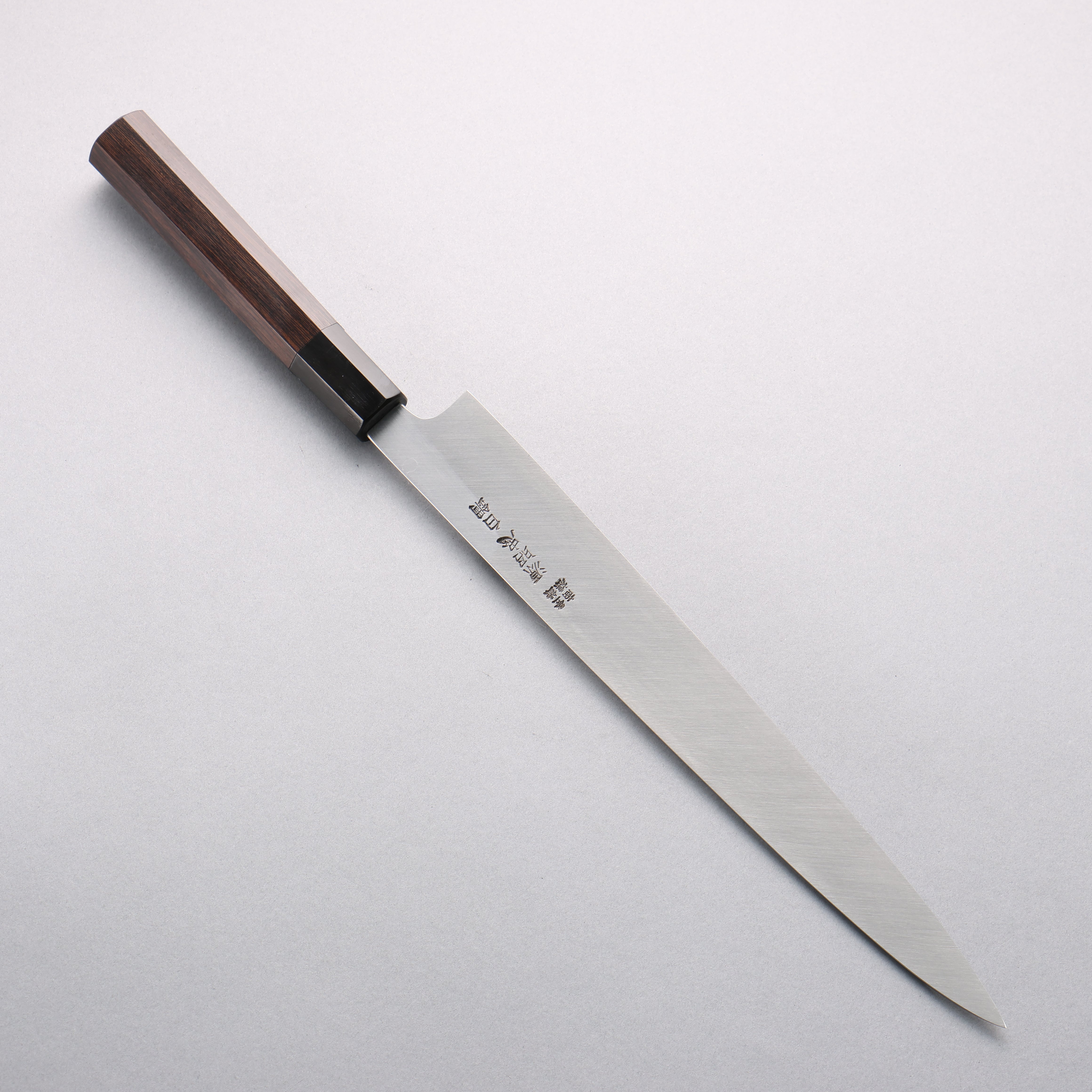 Minamoto Akitada White Steel No.2 Yanagiba 270mm Ebony Wood Handle - Japanny - Best Japanese Knife