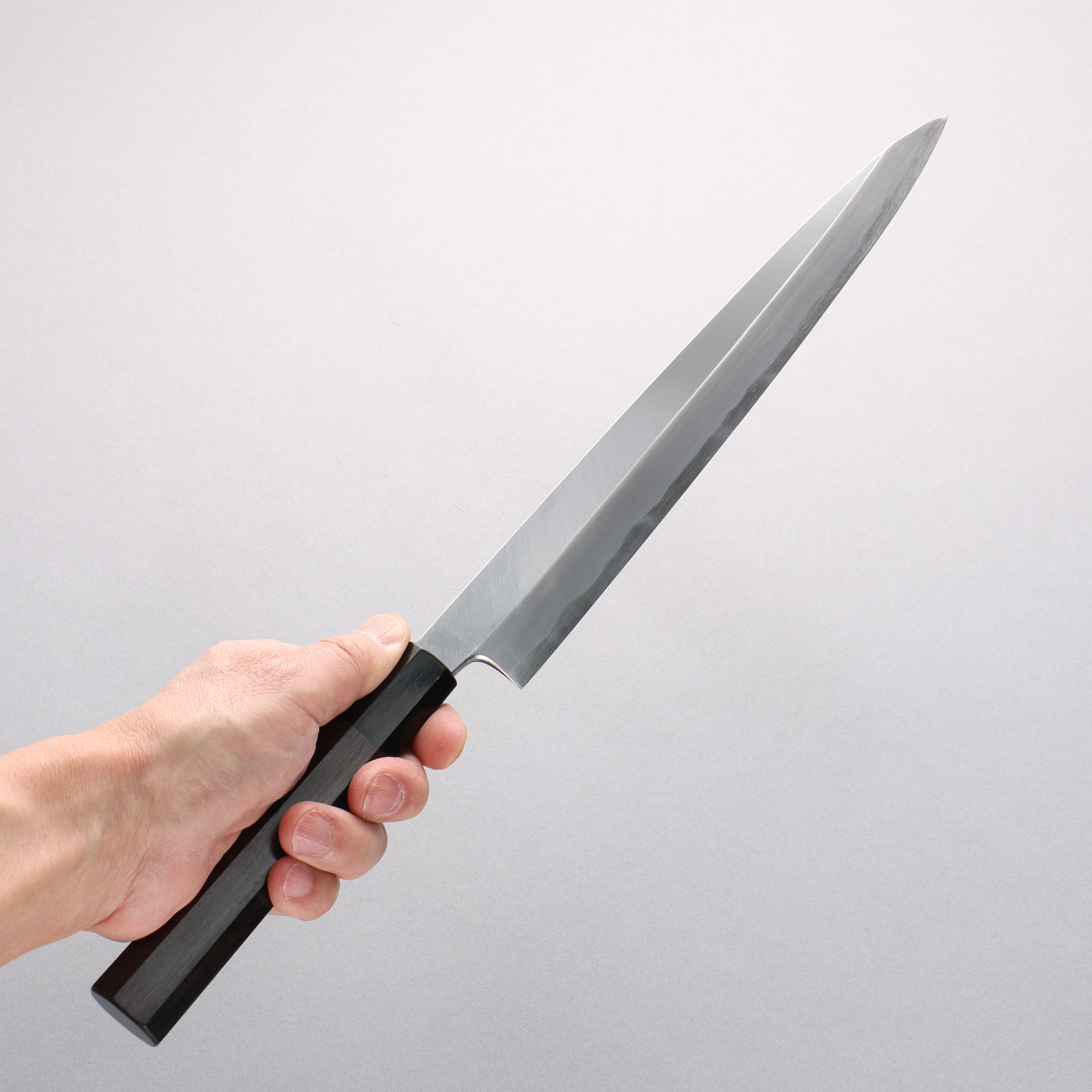 Minamoto Akitada White Steel No.2 Yanagiba 270mm Ebony Wood Handle - Japanny - Best Japanese Knife