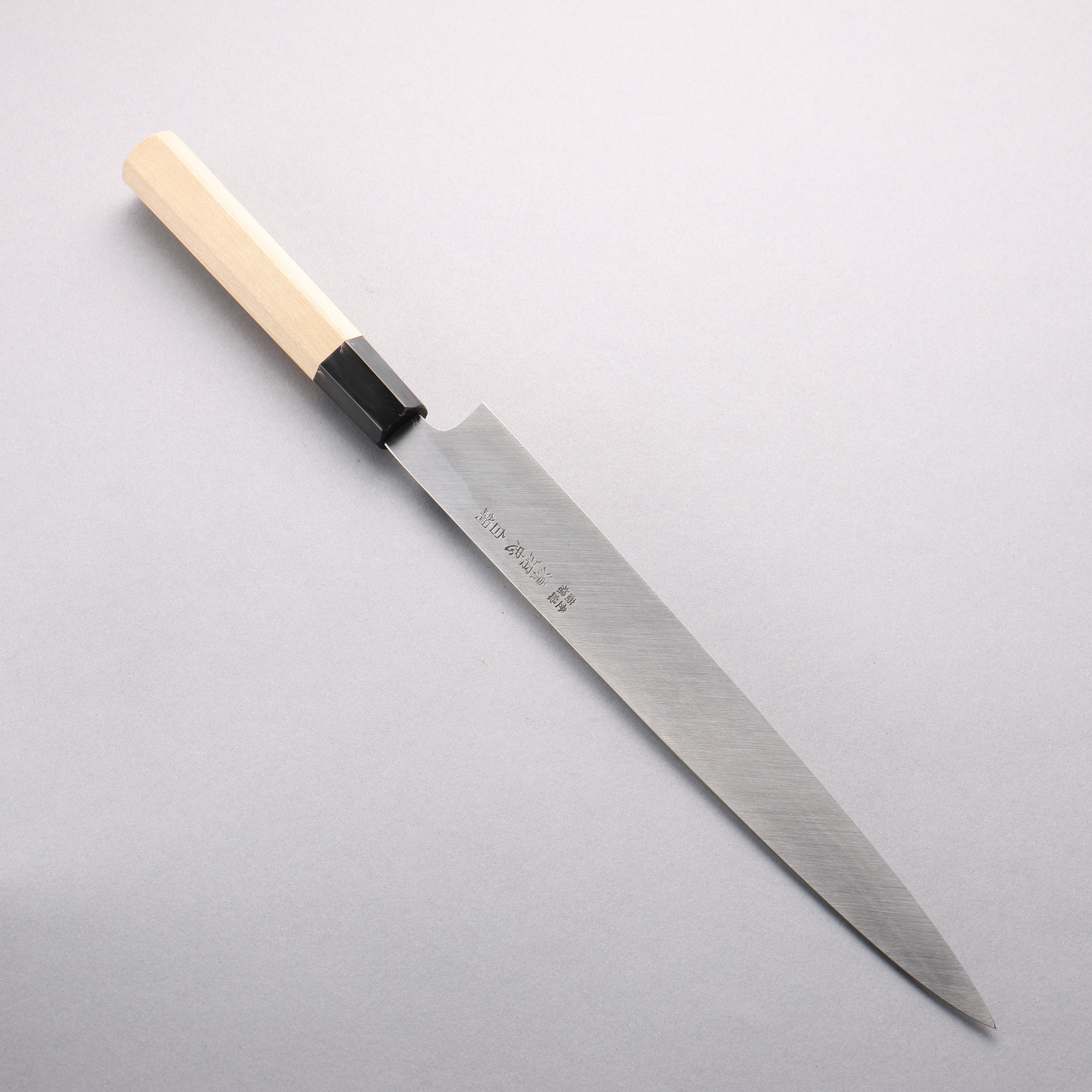 Minamoto Akitada White Steel No.2 Yanagiba 270mm Magnolia (Ferrule: Water Buffalo Horn) Handle - Japanny - Best Japanese Knife