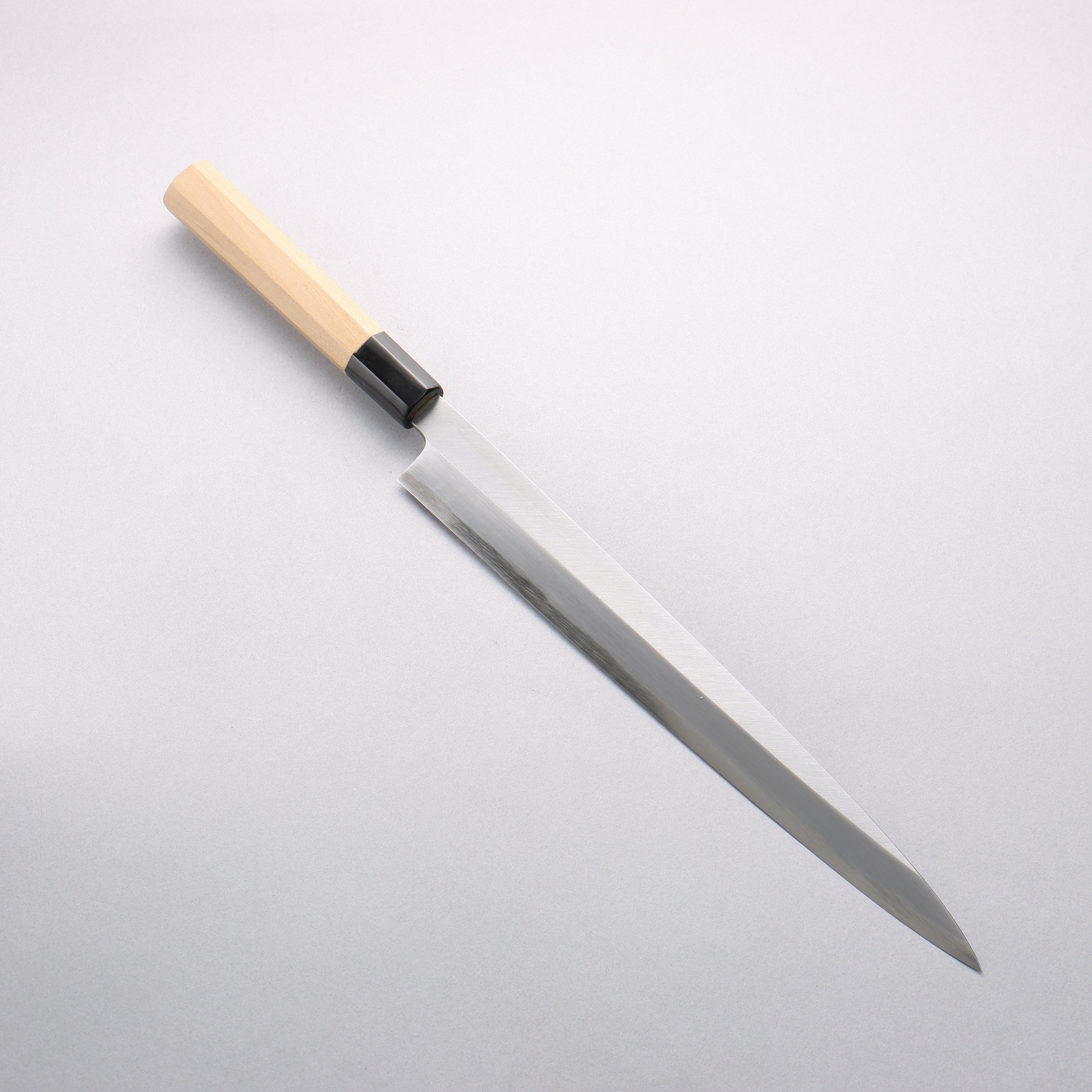 Minamoto Akitada Blue Steel No.2 Yanagiba 300mm Magnolia (Ferrule: Water Buffalo Horn) Handle - Japanny - Best Japanese Knife