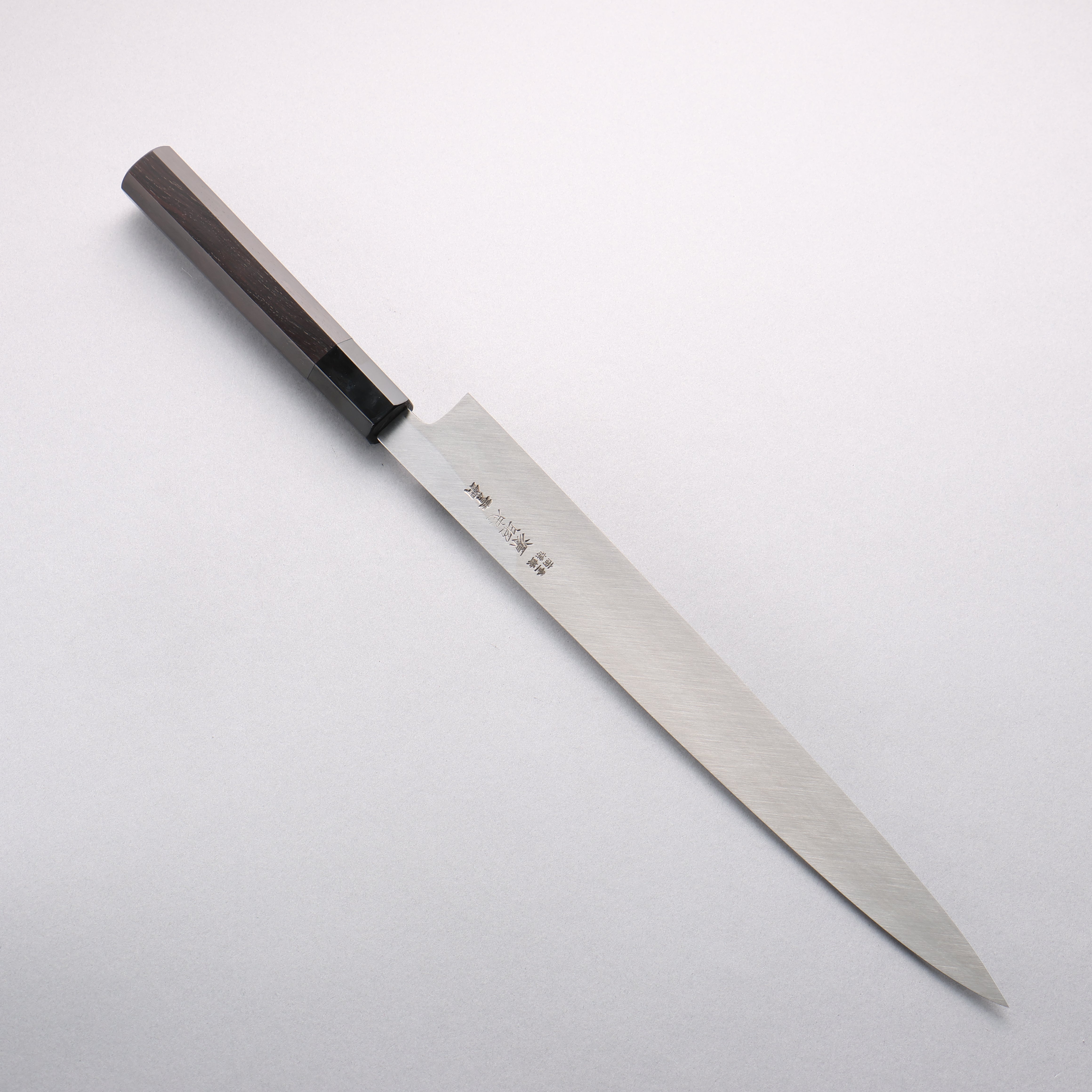 Minamoto Akitada Blue Steel No.2 Yanagiba 300mm Ebony Wood Handle - Japanny - Best Japanese Knife