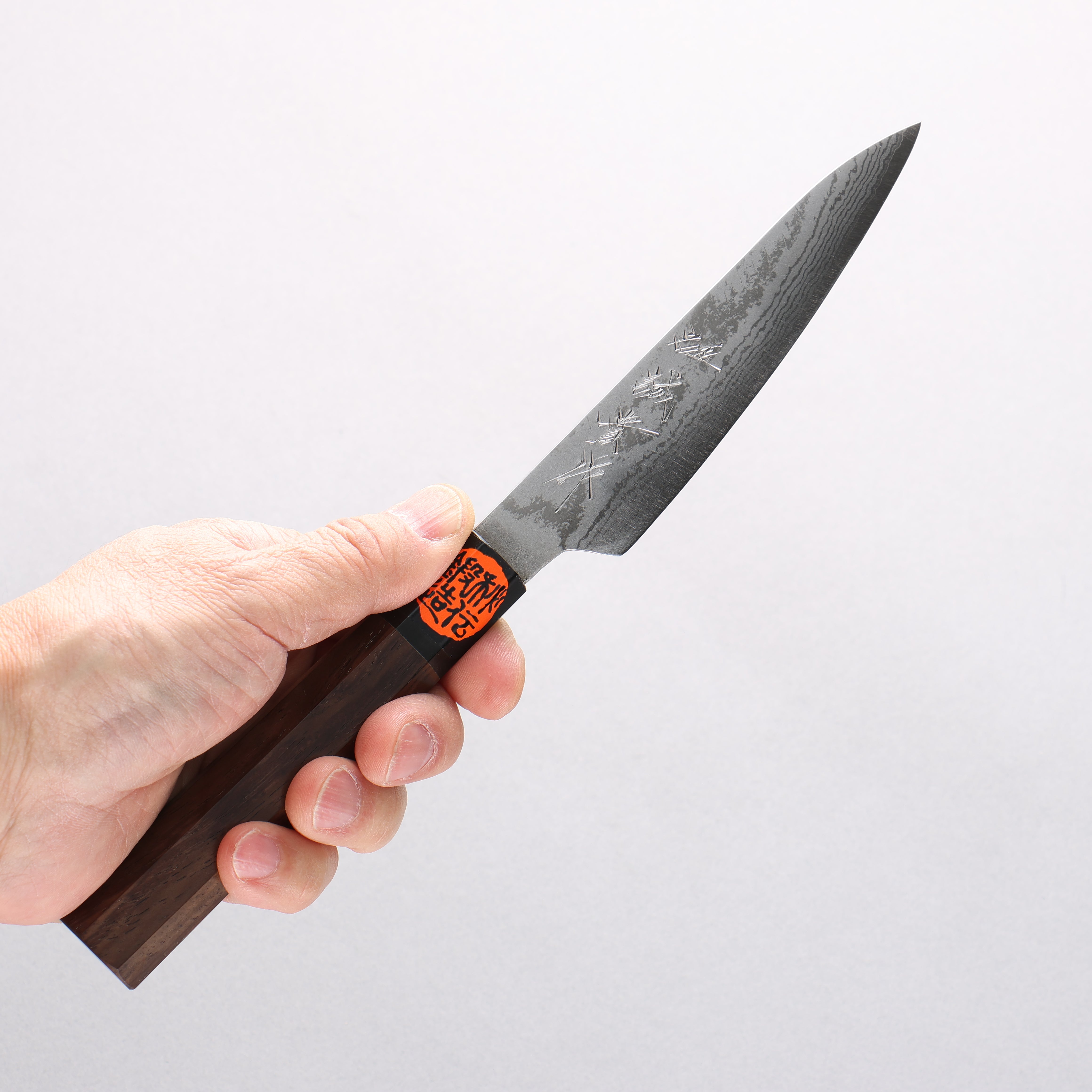 Shigeki Tanaka VG10 Damascus Petty-Utility 120mm Walnut Handle - Japanny - Best Japanese Knife