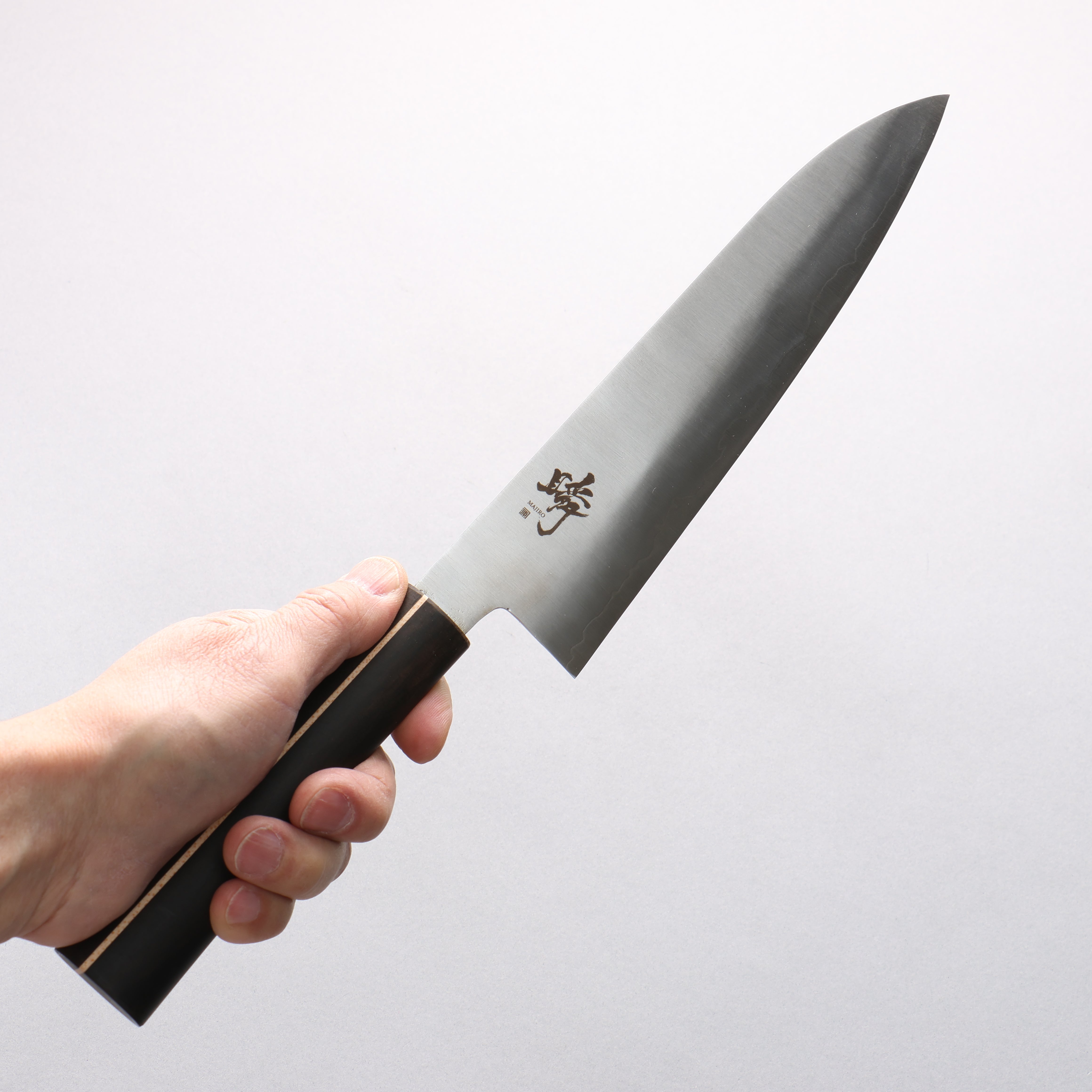 Shigeki Tanaka Majiro Silver Steel No.3 Gyuto 210mm Ebony Wood Handle - Japanny - Best Japanese Knife