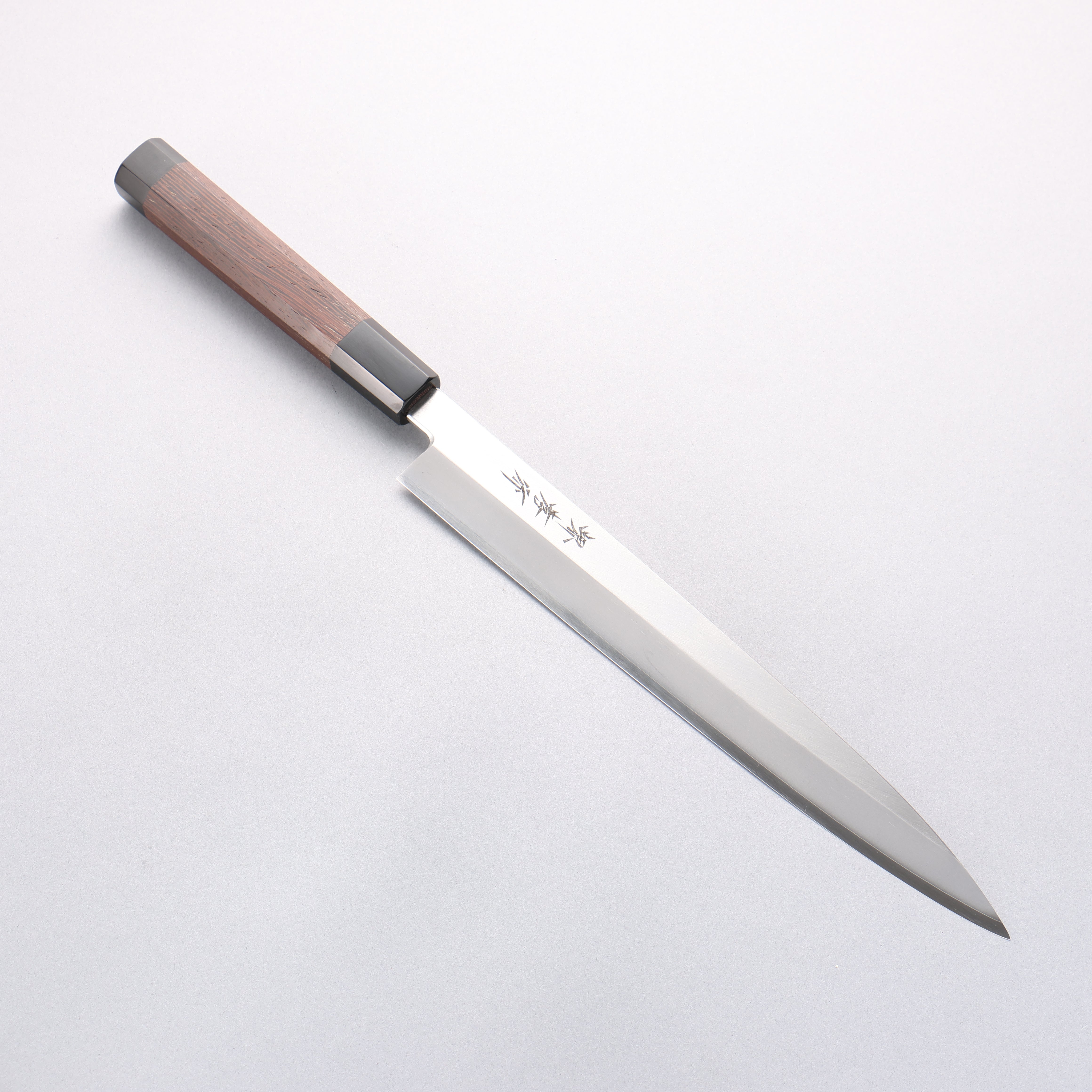 Sakai Takayuki Molybdenum Yanagiba Wenge with Double Water Buffalo Ring Handle - Japanny - Best Japanese Knife