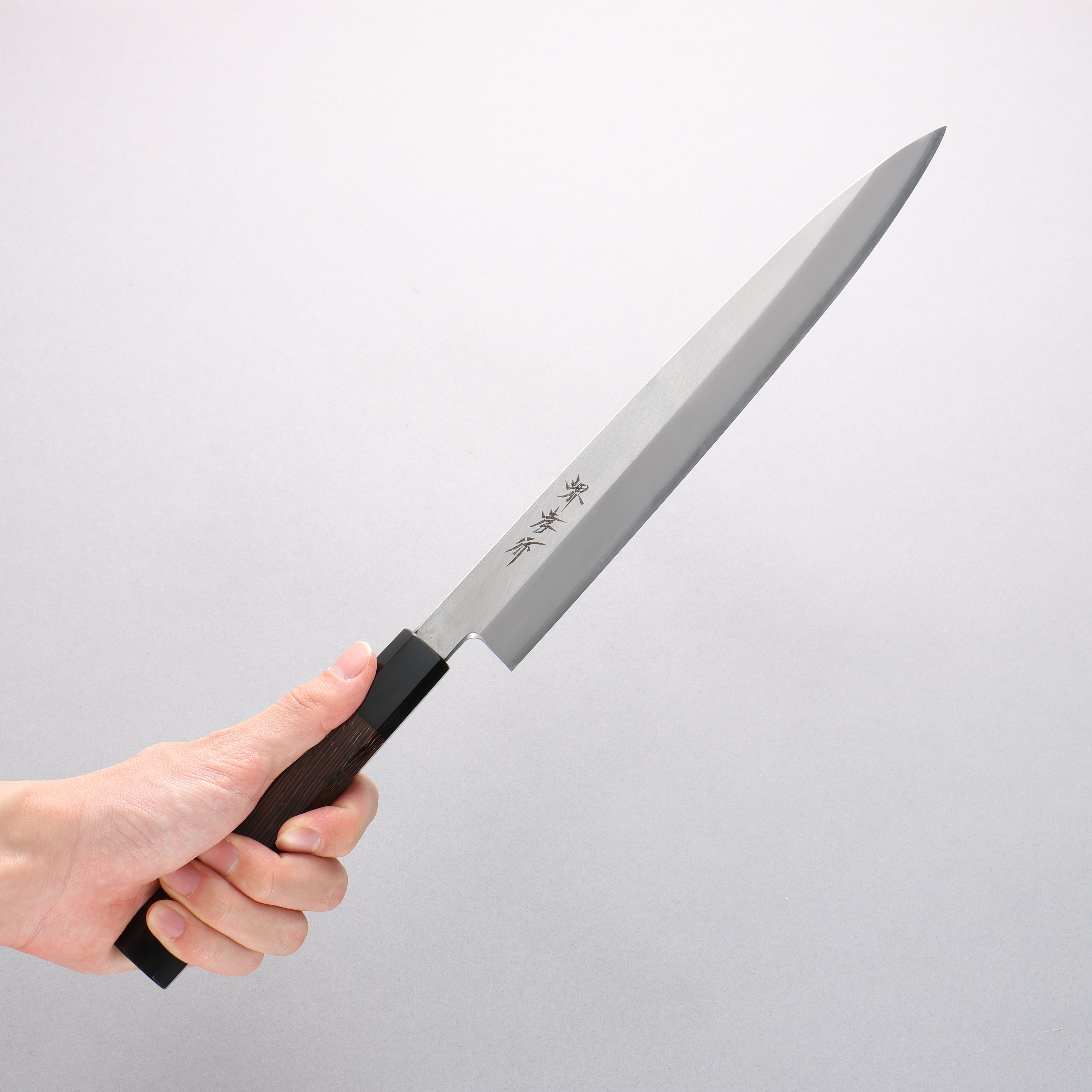 Sakai Takayuki Molybdenum Yanagiba Wenge with Double Water Buffalo Ring Handle - Japanny - Best Japanese Knife