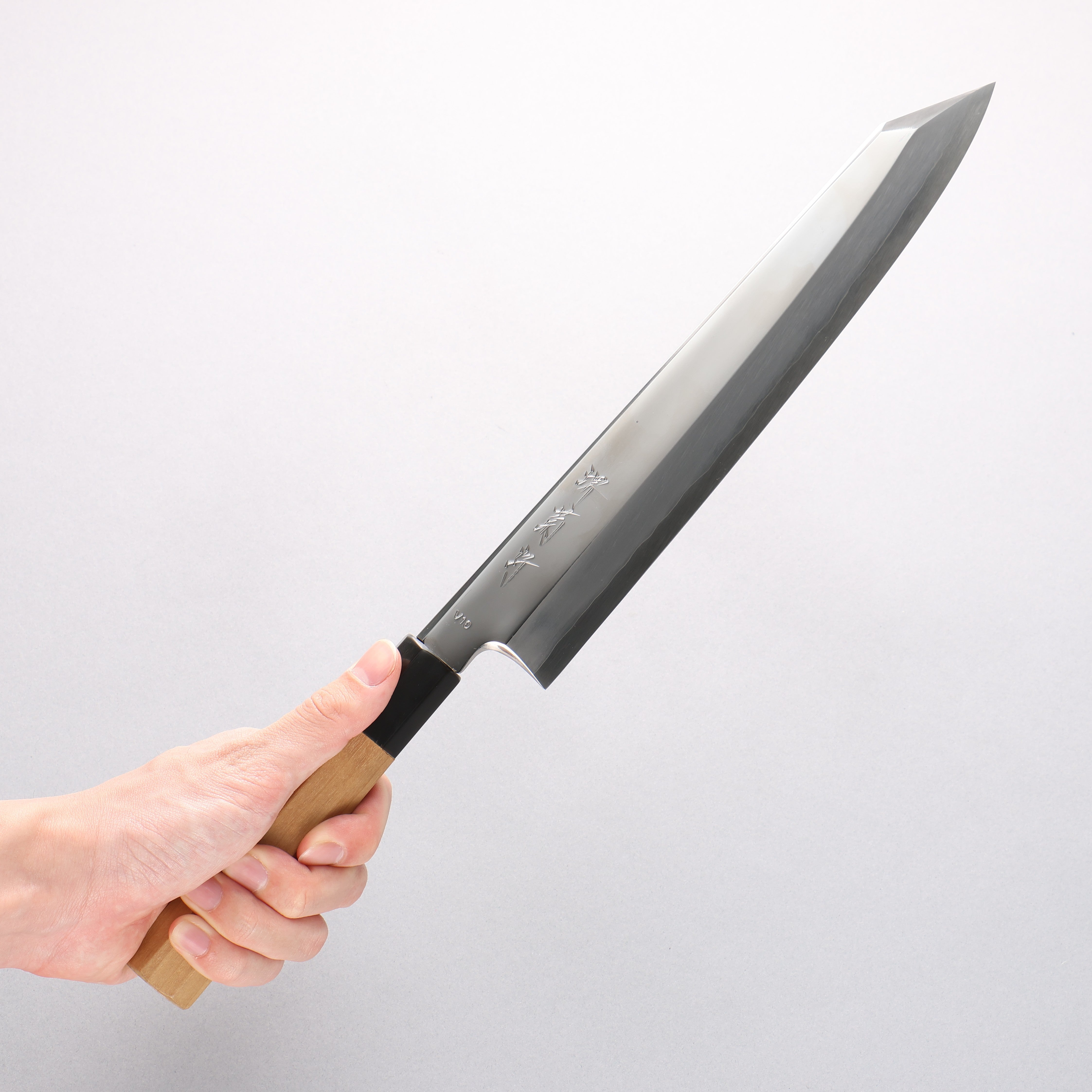 Sakai Kikumori VG10 Mirrored Finish Kiritsuke 270mm Magnolia Handle - Japanny - Best Japanese Knife