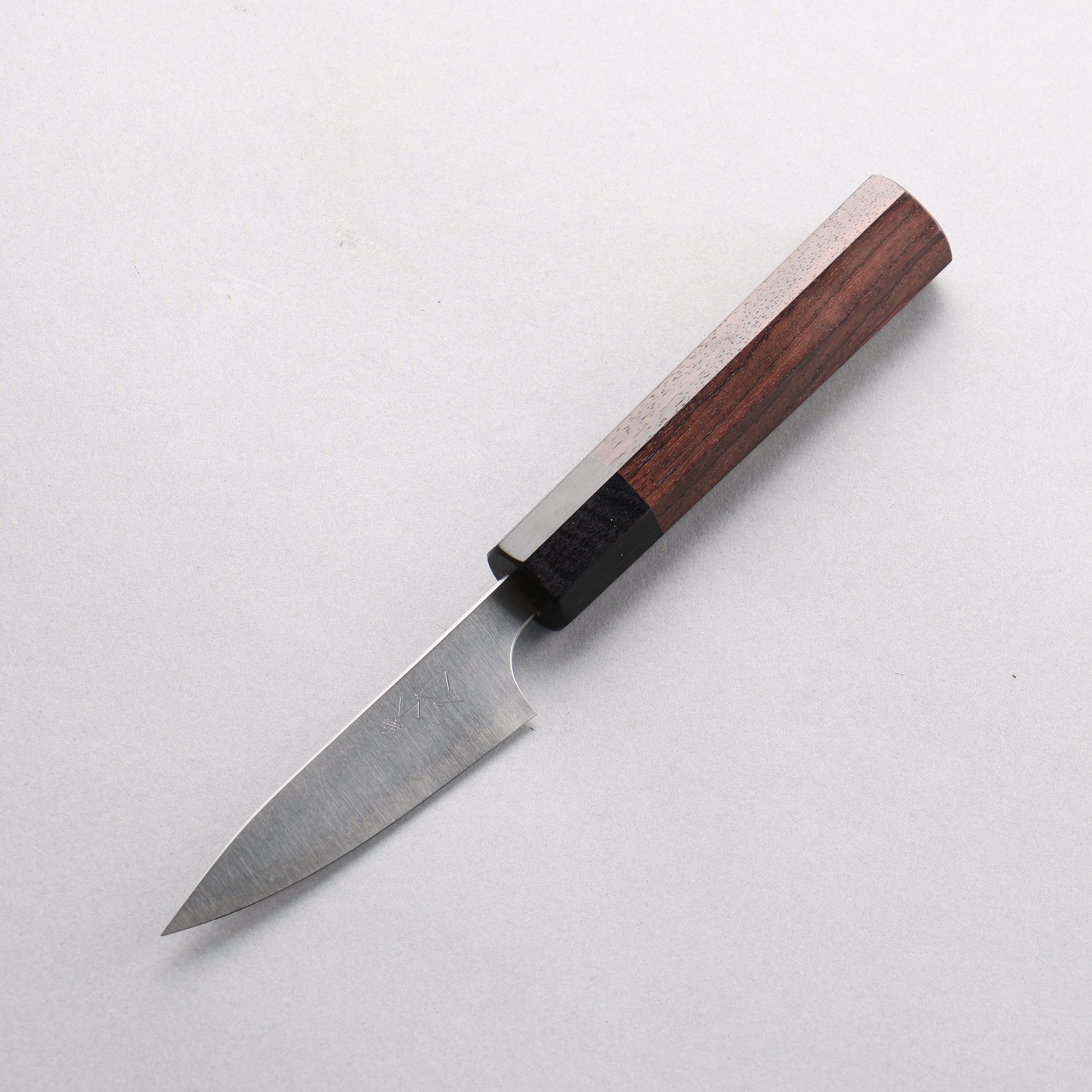 Shibata Takayuki Koutetsu Blue Super Petty-Utility 80mm Rosewood Handle - Japanny - Best Japanese Knife