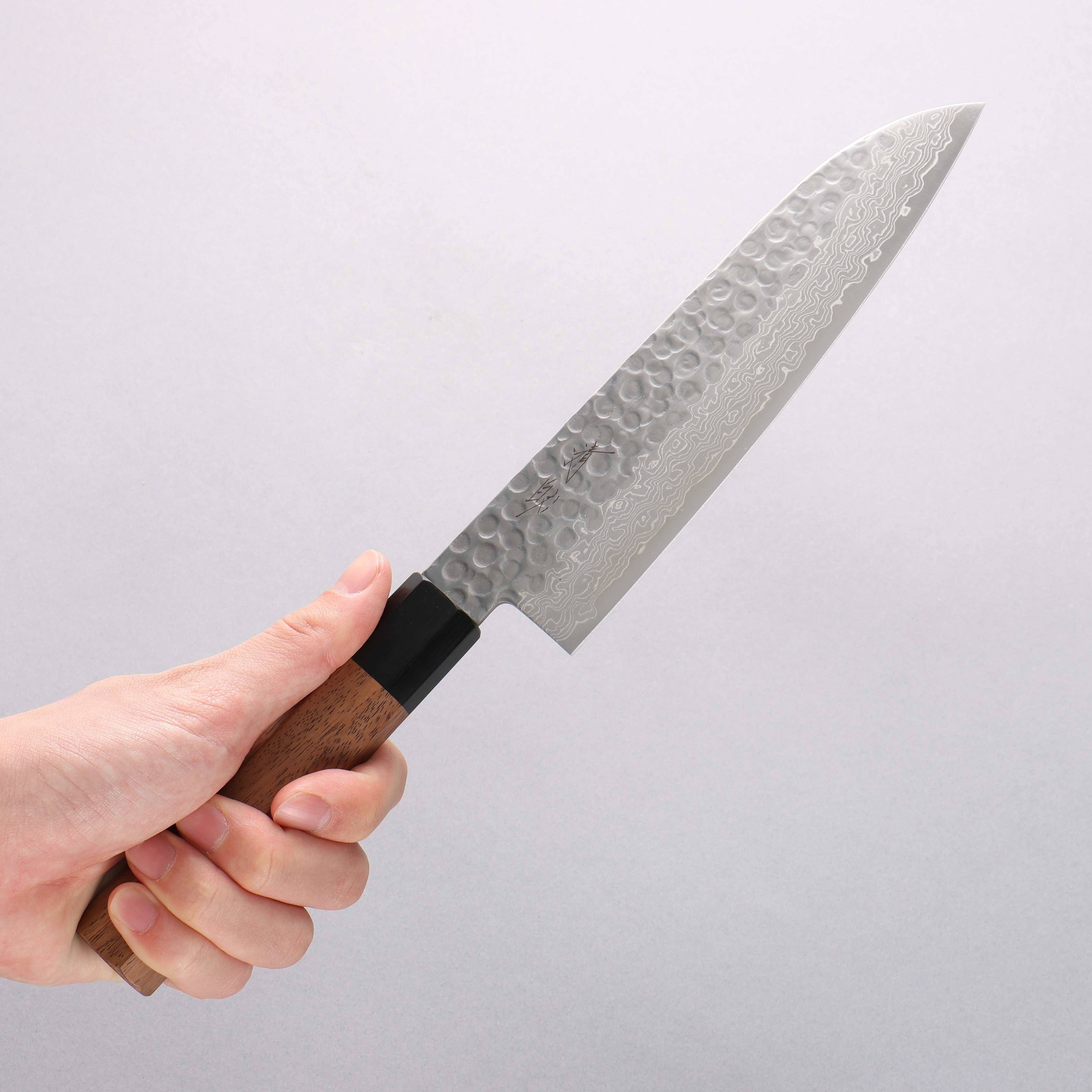 Seisuke AUS10 45 Layer Damascus Santoku 180mm Shitan Handle - Japanny - Best Japanese Knife