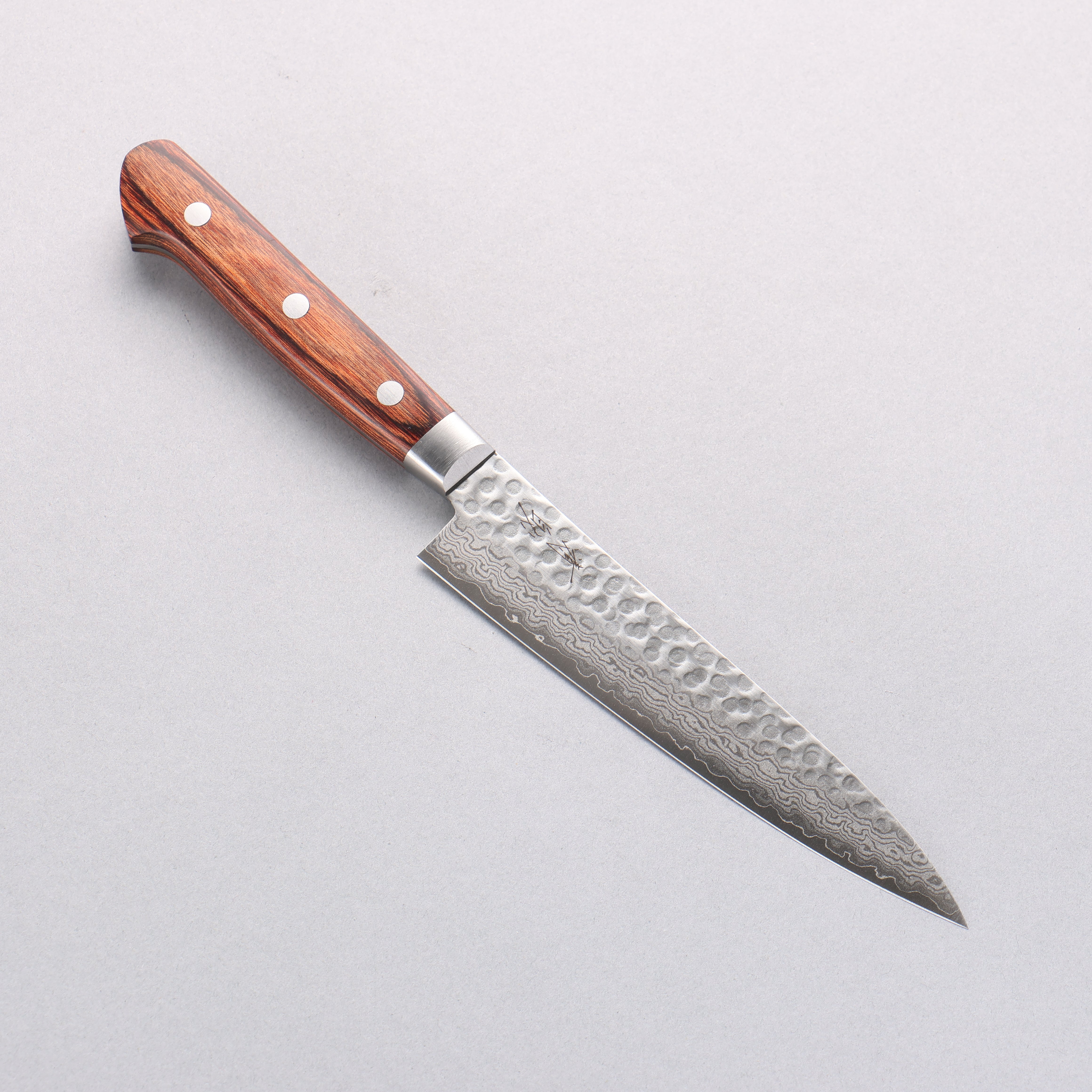 Seisuke VG10 17 Layer Damascus Petty-Utility 135mm Mahogany Handle - Japanny - Best Japanese Knife