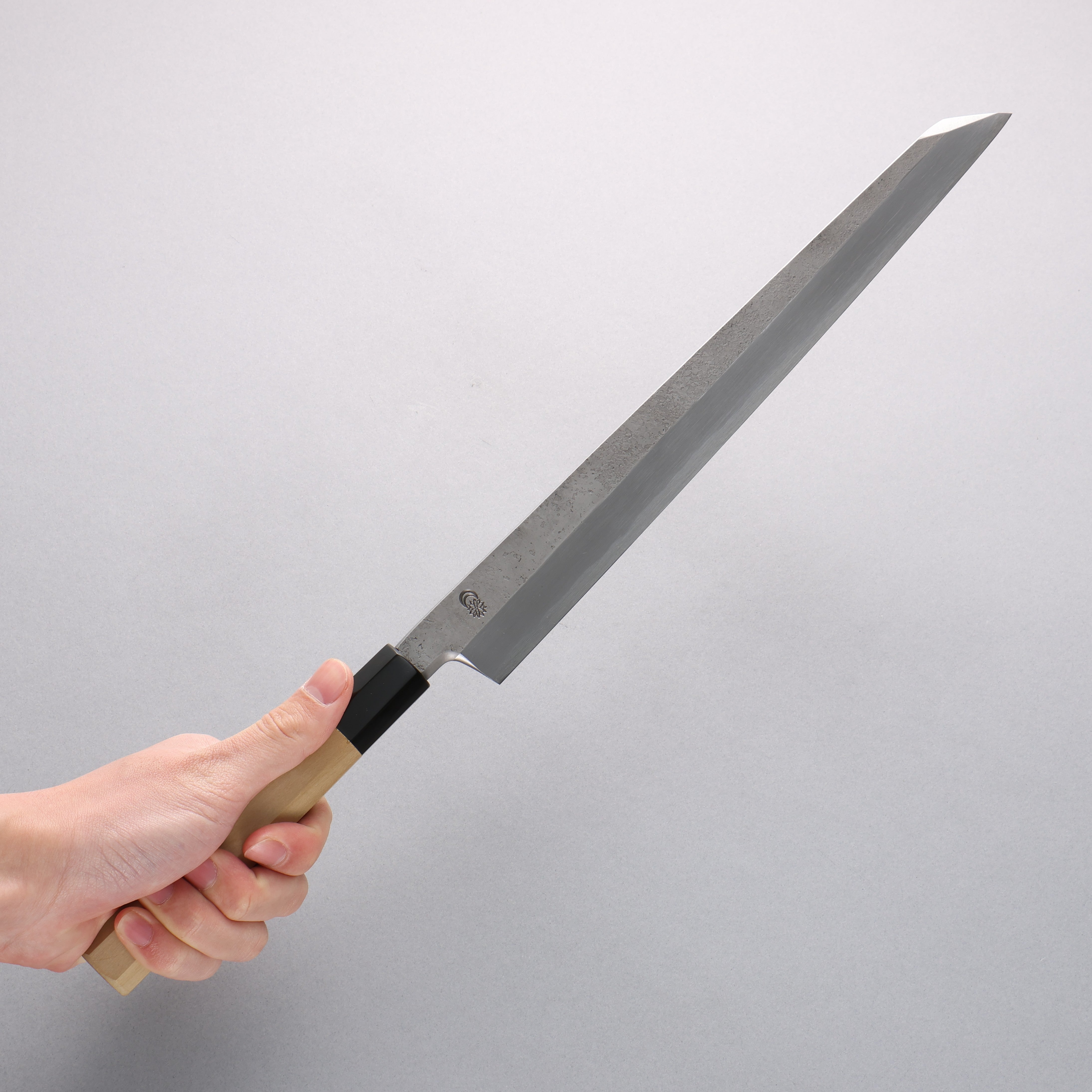 Kikuzuki White Steel No.2 Nashiji Kiritsuke Yanagiba 300mm Magnolia Handle - Japanny - Best Japanese Knife