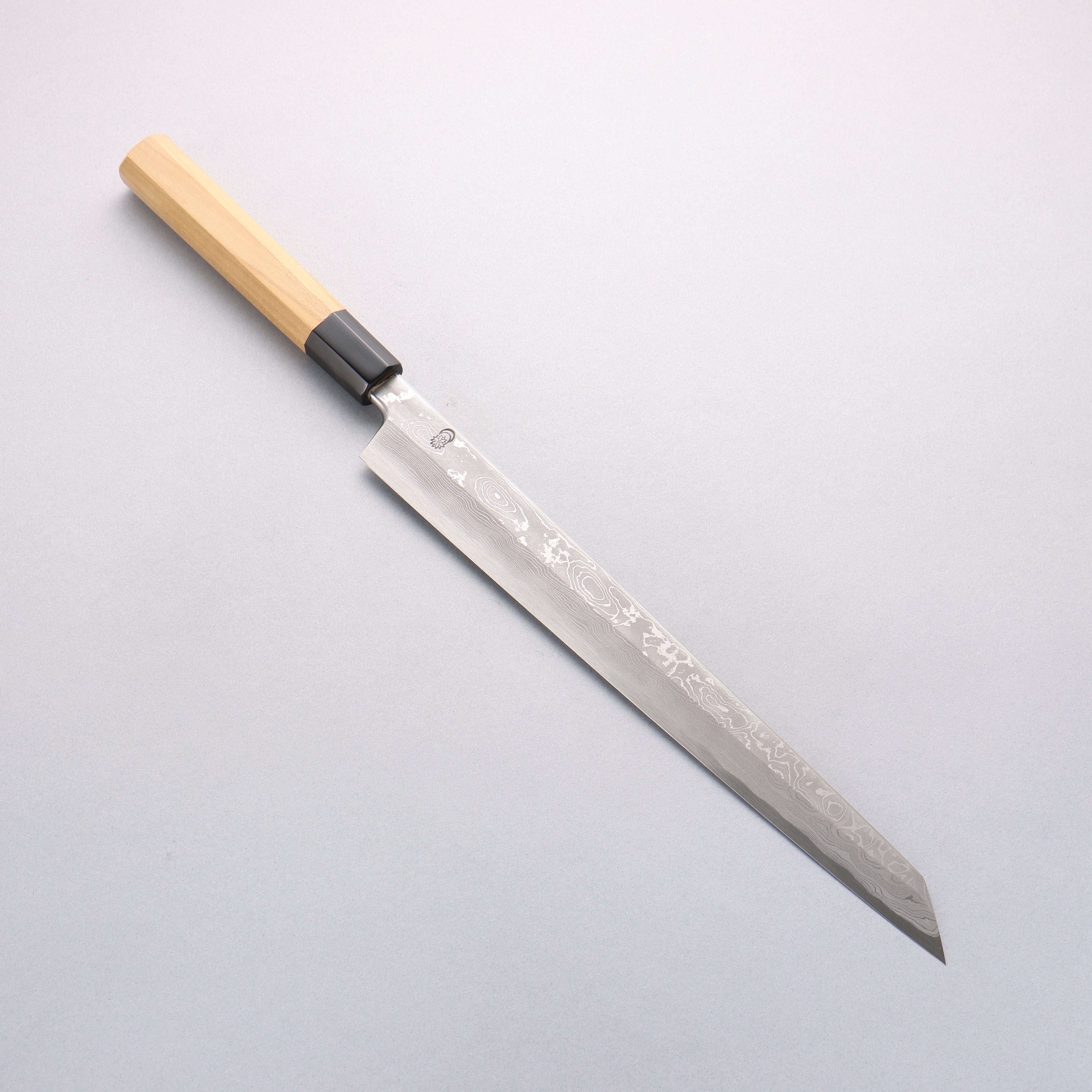 Kikuzuki Blue Steel No.1 Damascus Kiritsuke Yanagiba 300mm Magnolia Handle - Japanny - Best Japanese Knife