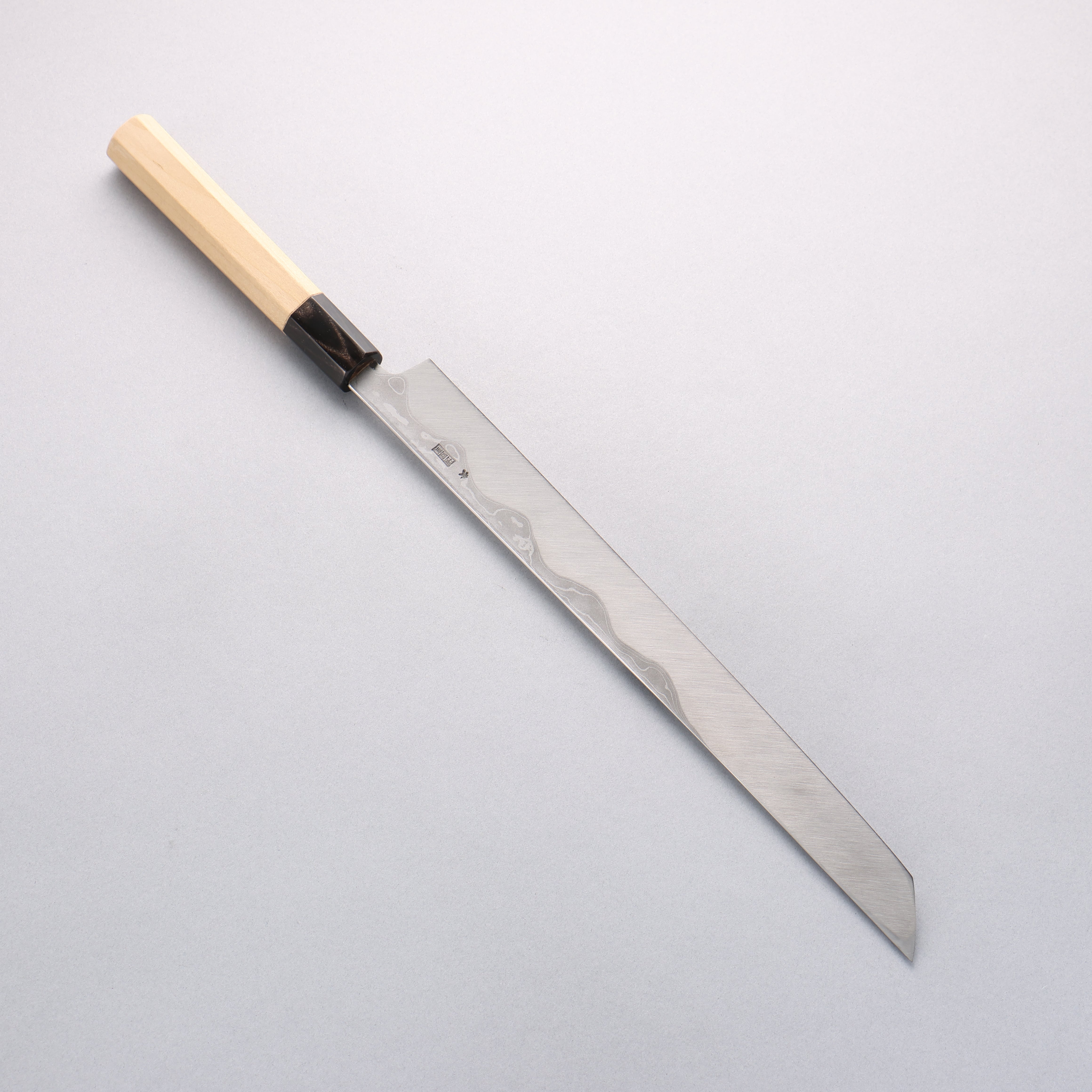 Kikuzuki Blue Steel No.1 Damascus Sakimaru Takohiki 300mm Magnolia Handle - Japanny - Best Japanese Knife