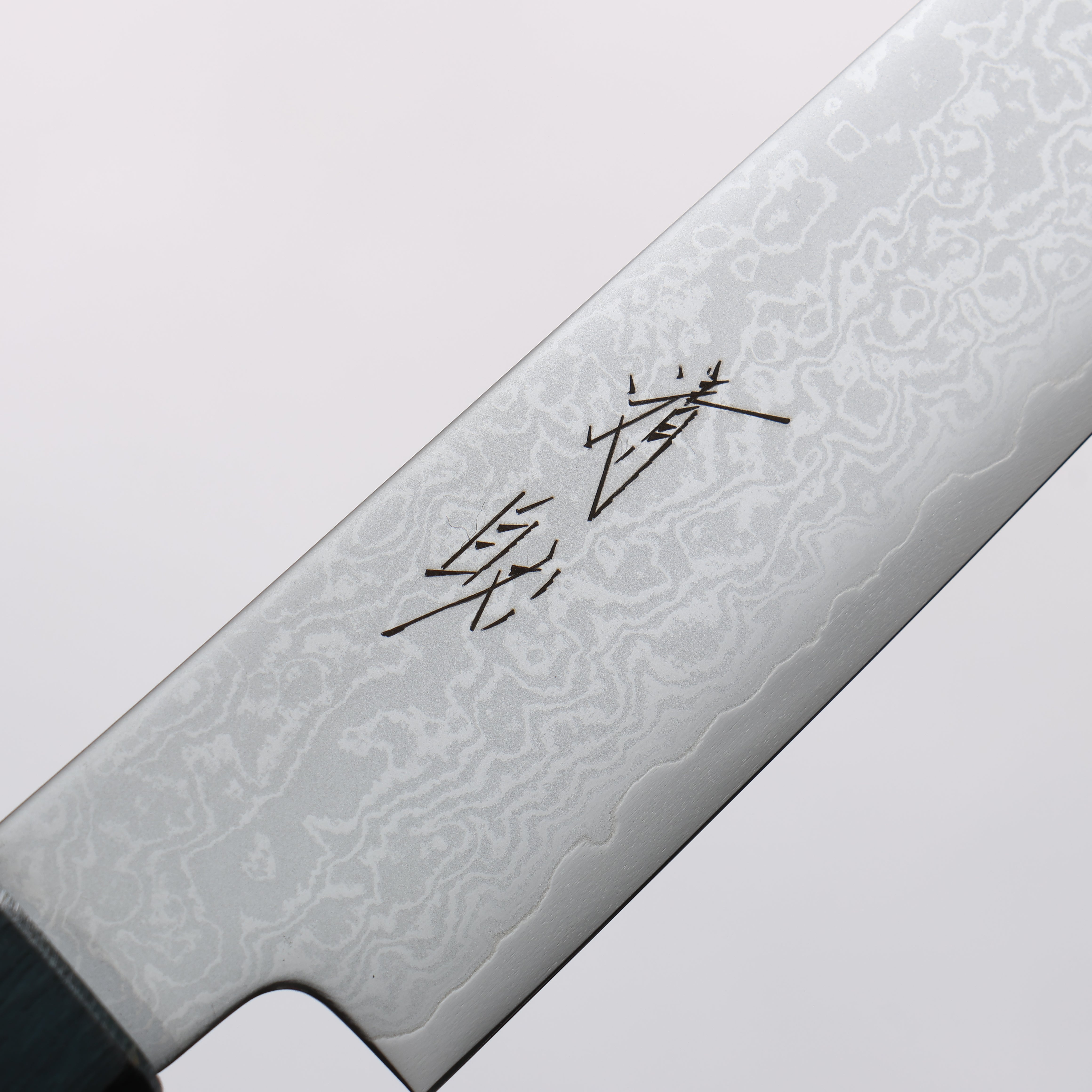 Seisuke VG10 Damascus Kiritsuke Petty-Utility 180mm Oak (Indigo Dyed) Handle - Japanny - Best Japanese Knife