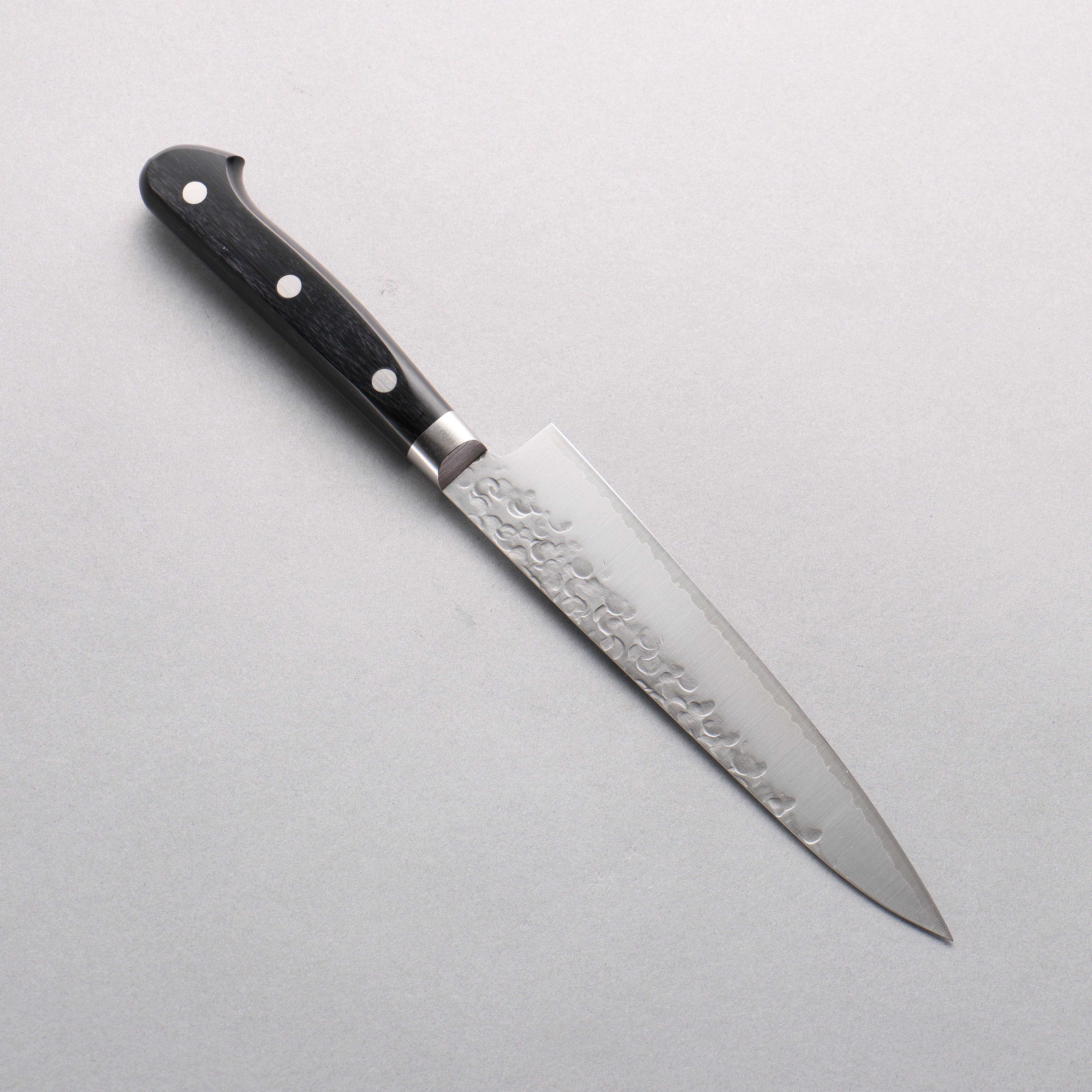 Takamura Knives VG10 Hammered Petty-Utility 150mm with Black Pakka wood Handle - Japanny - Best Japanese Knife