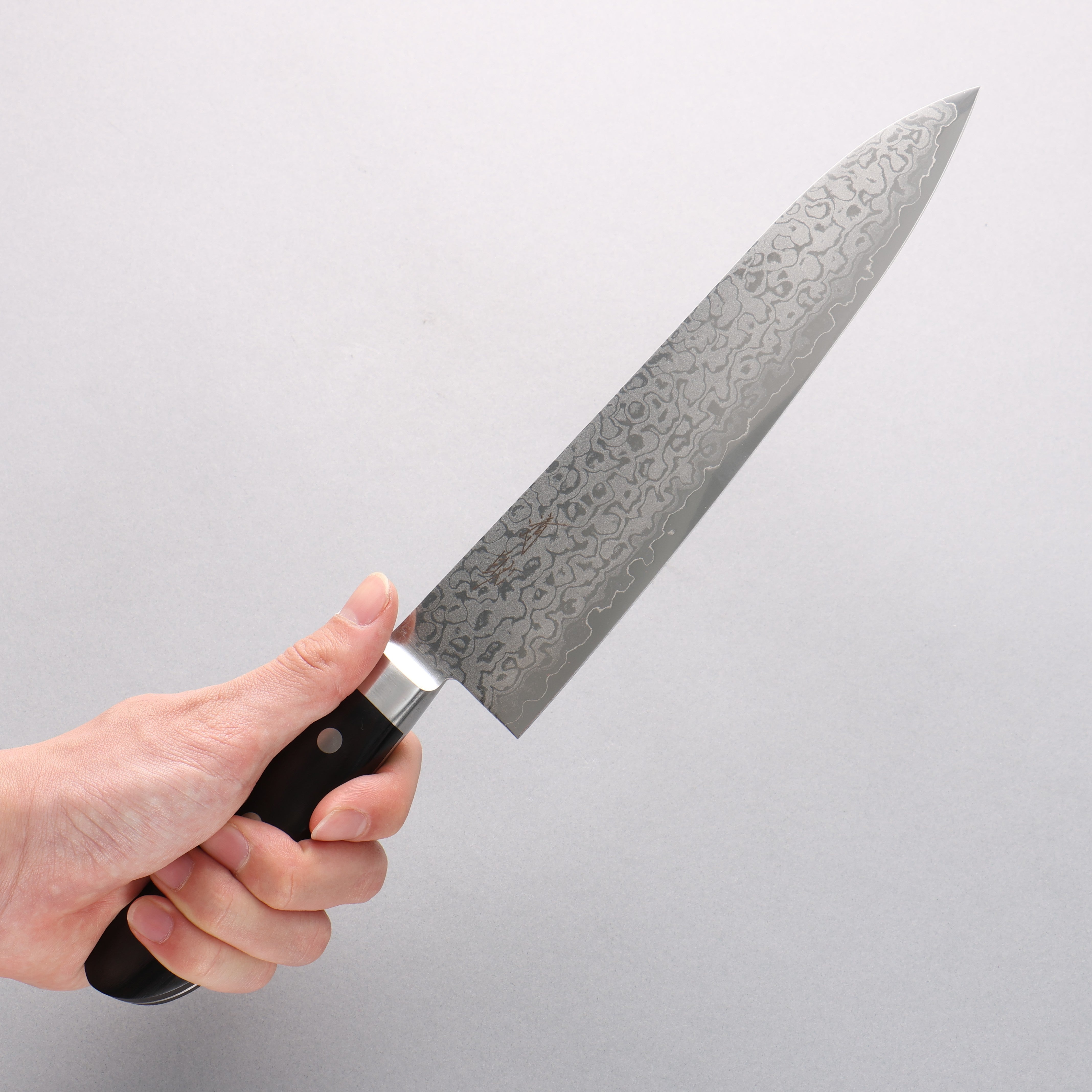 Seisuke VG10 8 Layer Damascus Migaki Finished Gyuto 210mm Black Pakka wood Handle - Japanny - Best Japanese Knife