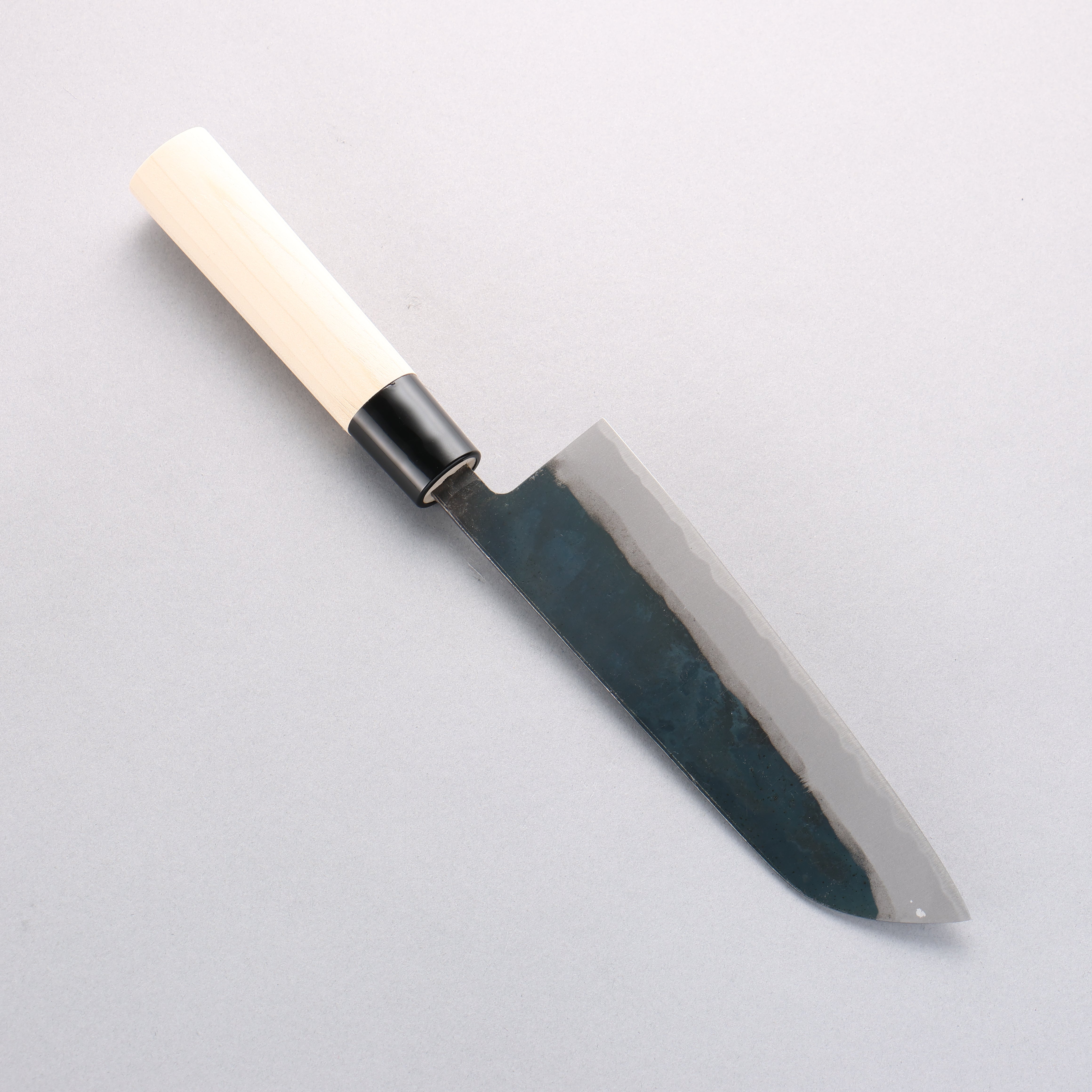 Kanetsune Blue Steel No.2 Kurouchi Santoku 165mm Magnolia Handle - Japanny - Best Japanese Knife