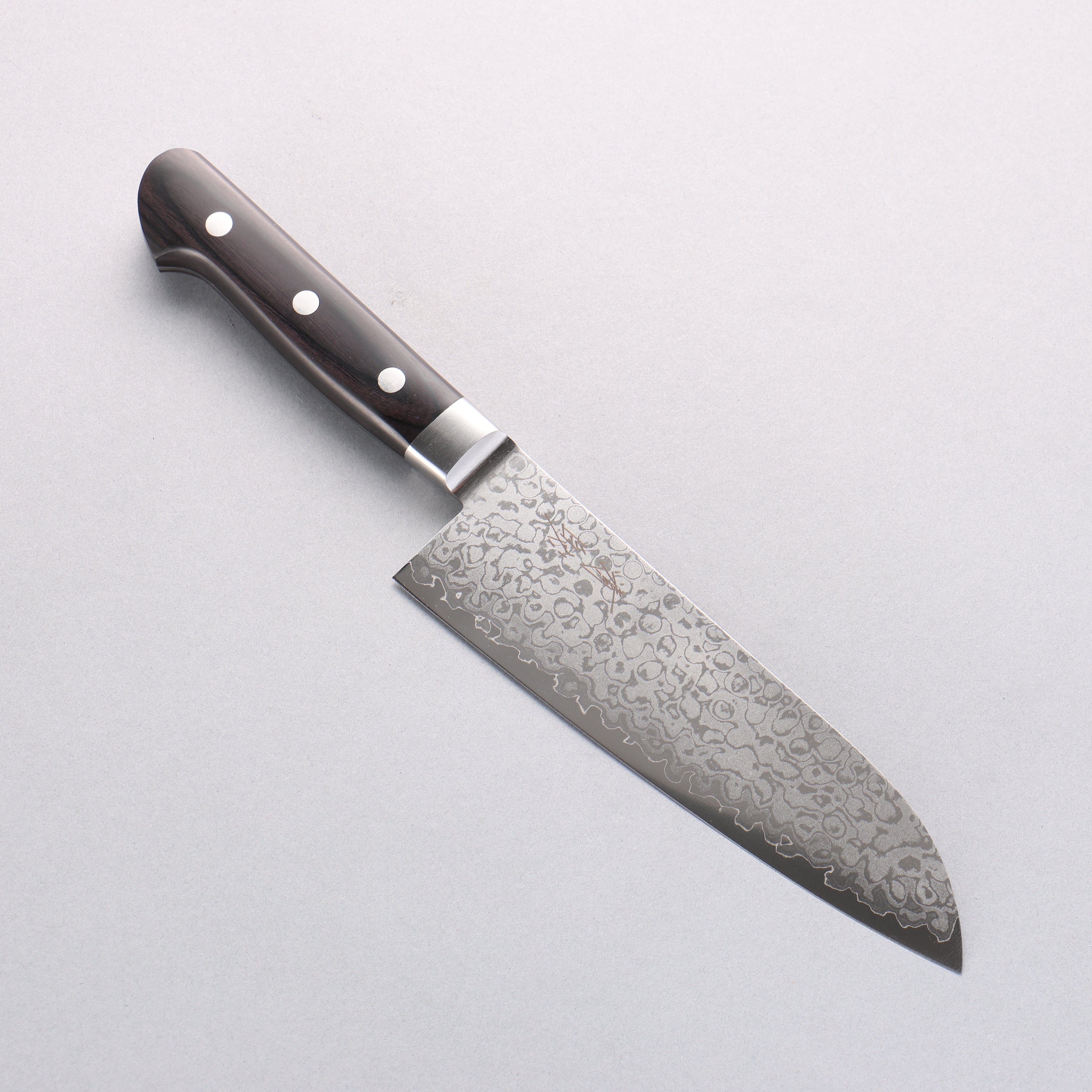 Seisuke VG10 8 Layer Damascus Migaki Finished Santoku 165mm Black Pakka wood Handle - Japanny - Best Japanese Knife