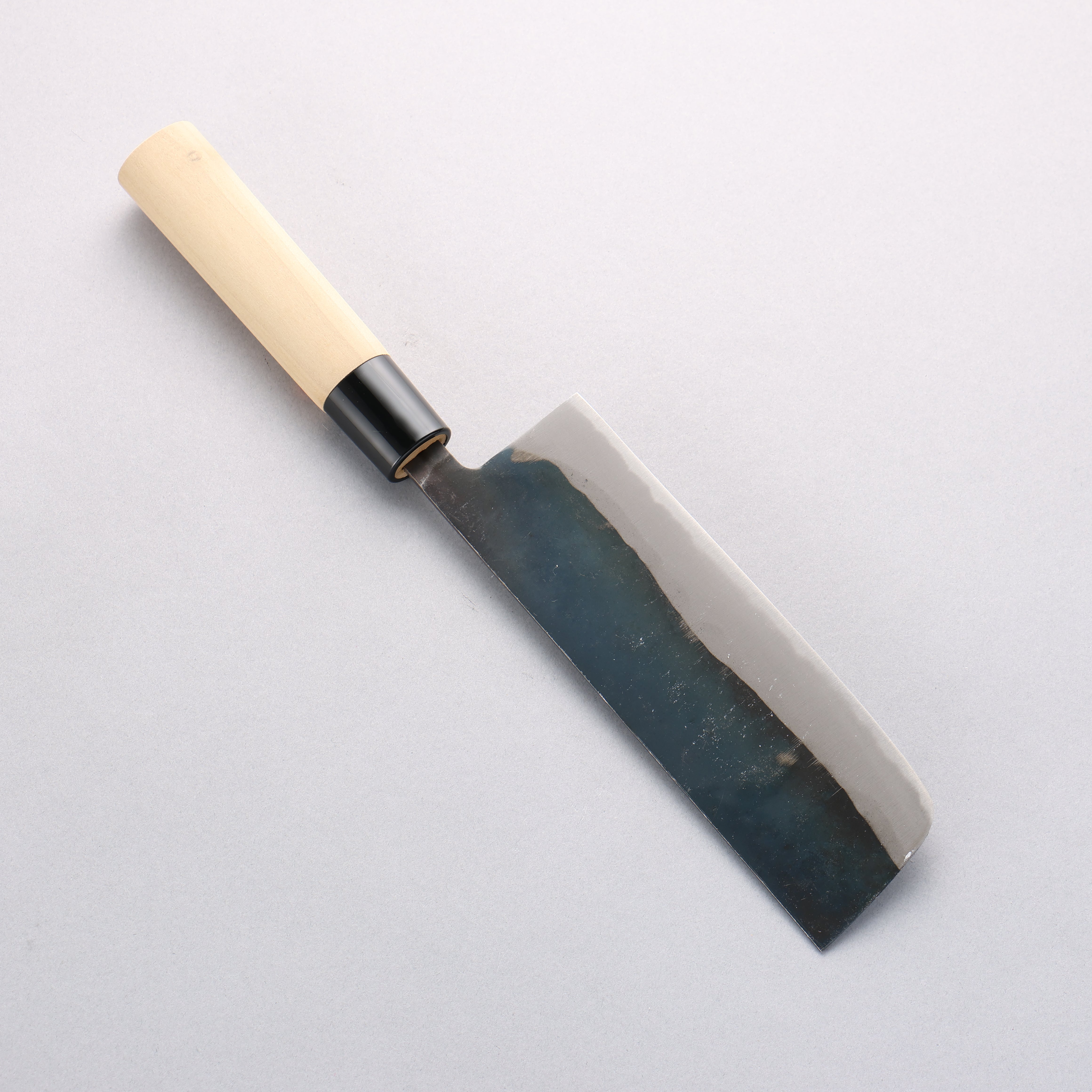 Kanetsune White Steel No.2 Kurouchi Nakiri 165mm Magnolia Handle - Japanny - Best Japanese Knife