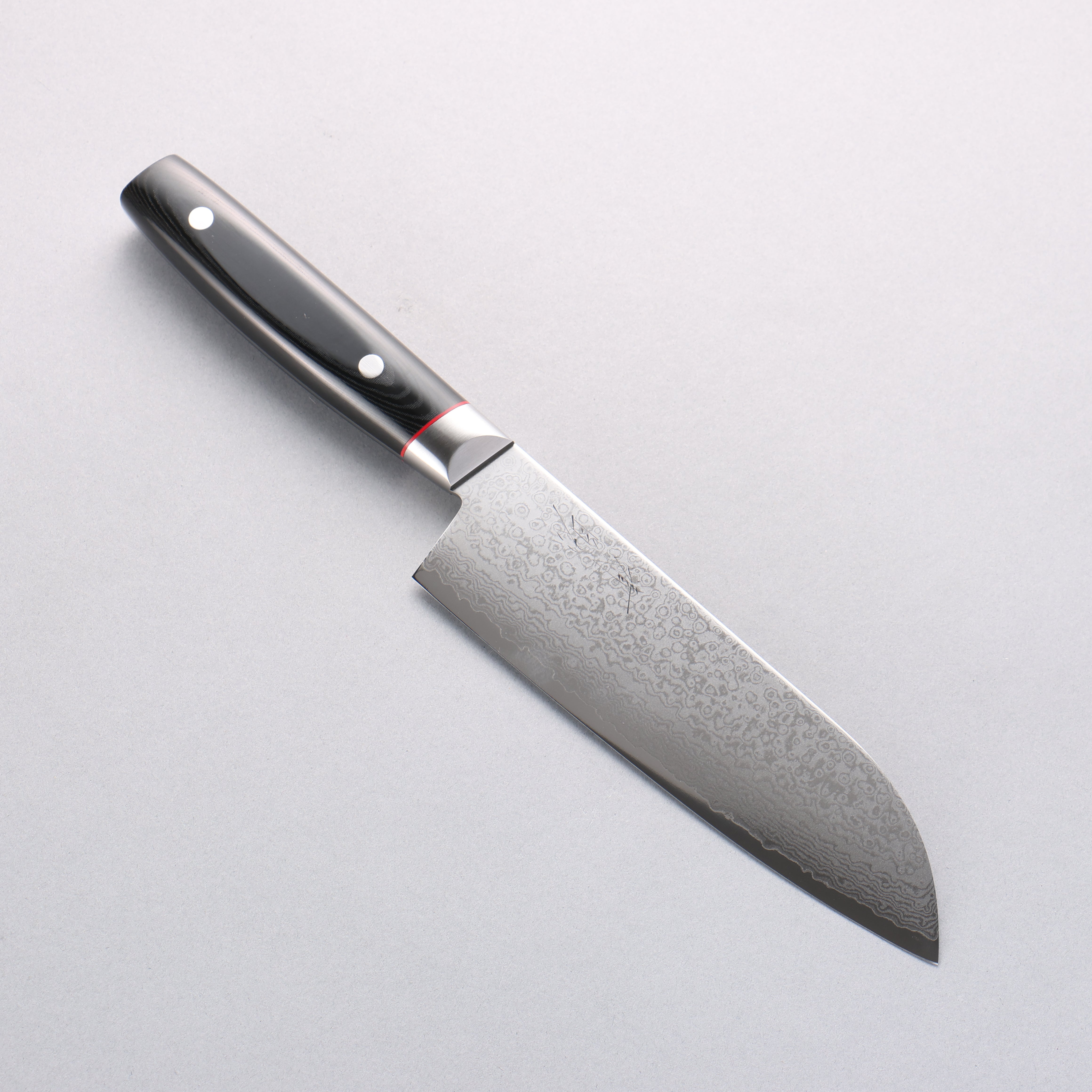 Seisuke Saiun VG10 Damascus Santoku 170mm Black Micarta Handle - Japanny - Best Japanese Knife