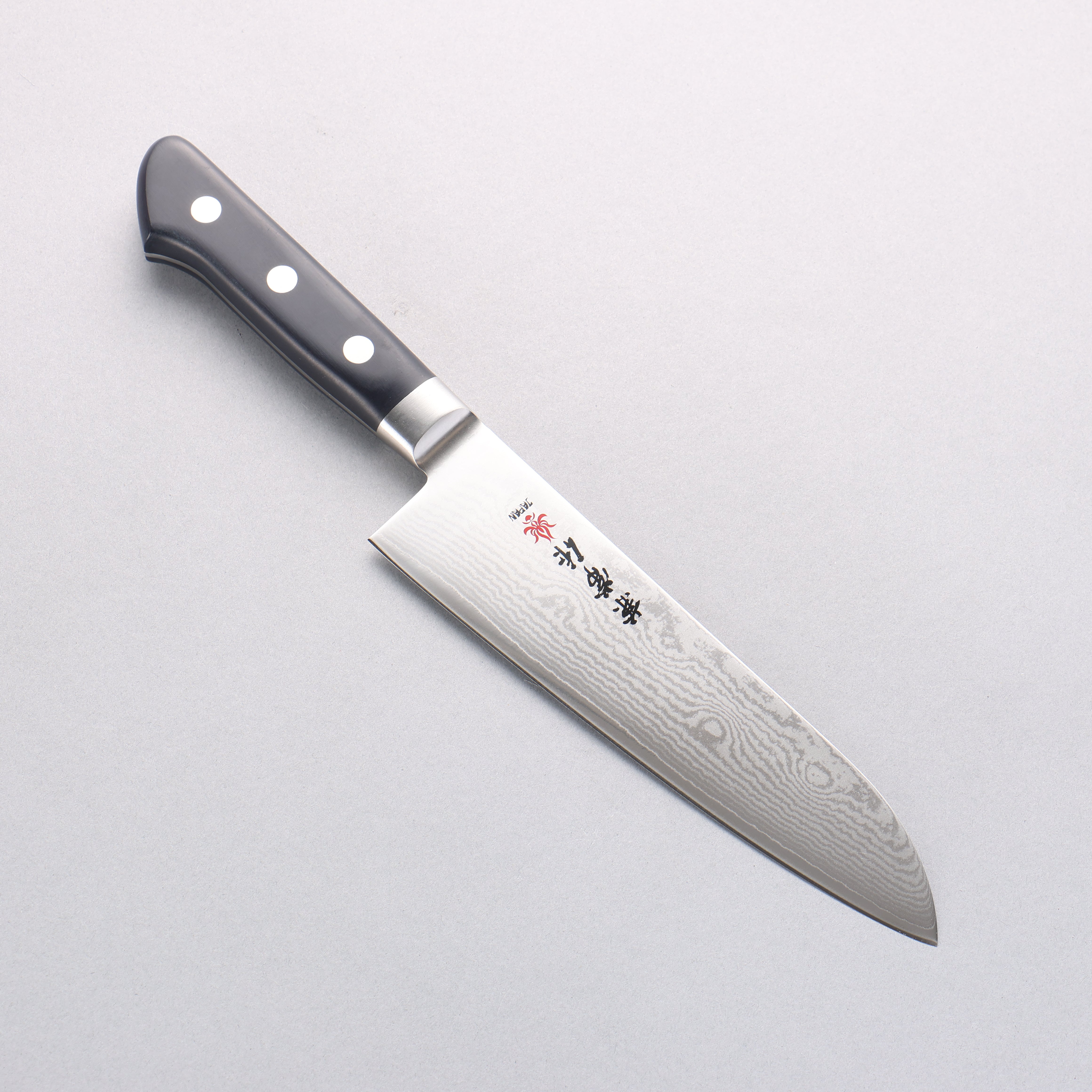 Kanetsune VG10 33 Layer Damascus Santoku 180mm Plastic Handle - Japanny - Best Japanese Knife