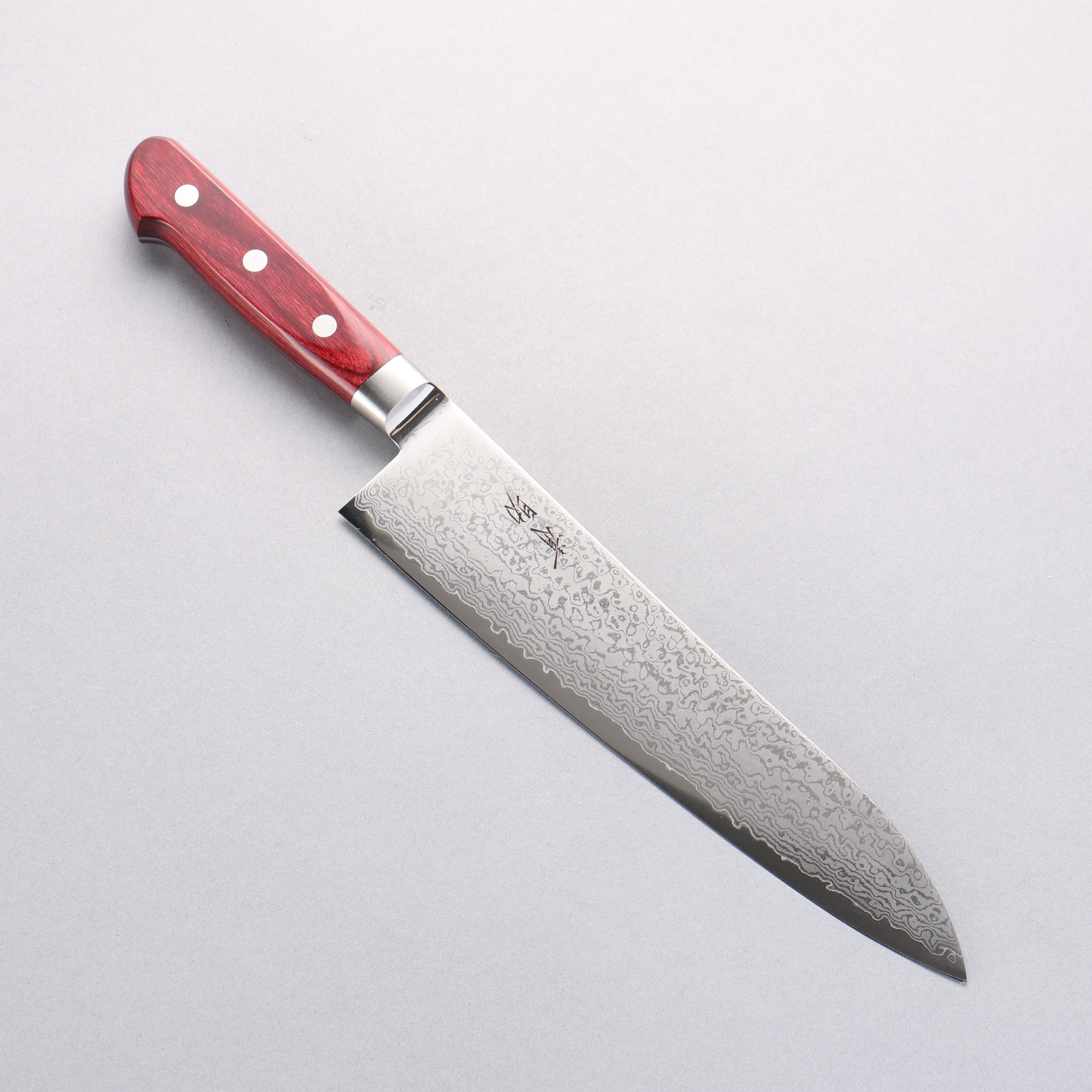 Seisuke VG10 33 Layer Mirrored Finish Damascus Gyuto 210mm Red Pakka wood Handle - Japanny - Best Japanese Knife