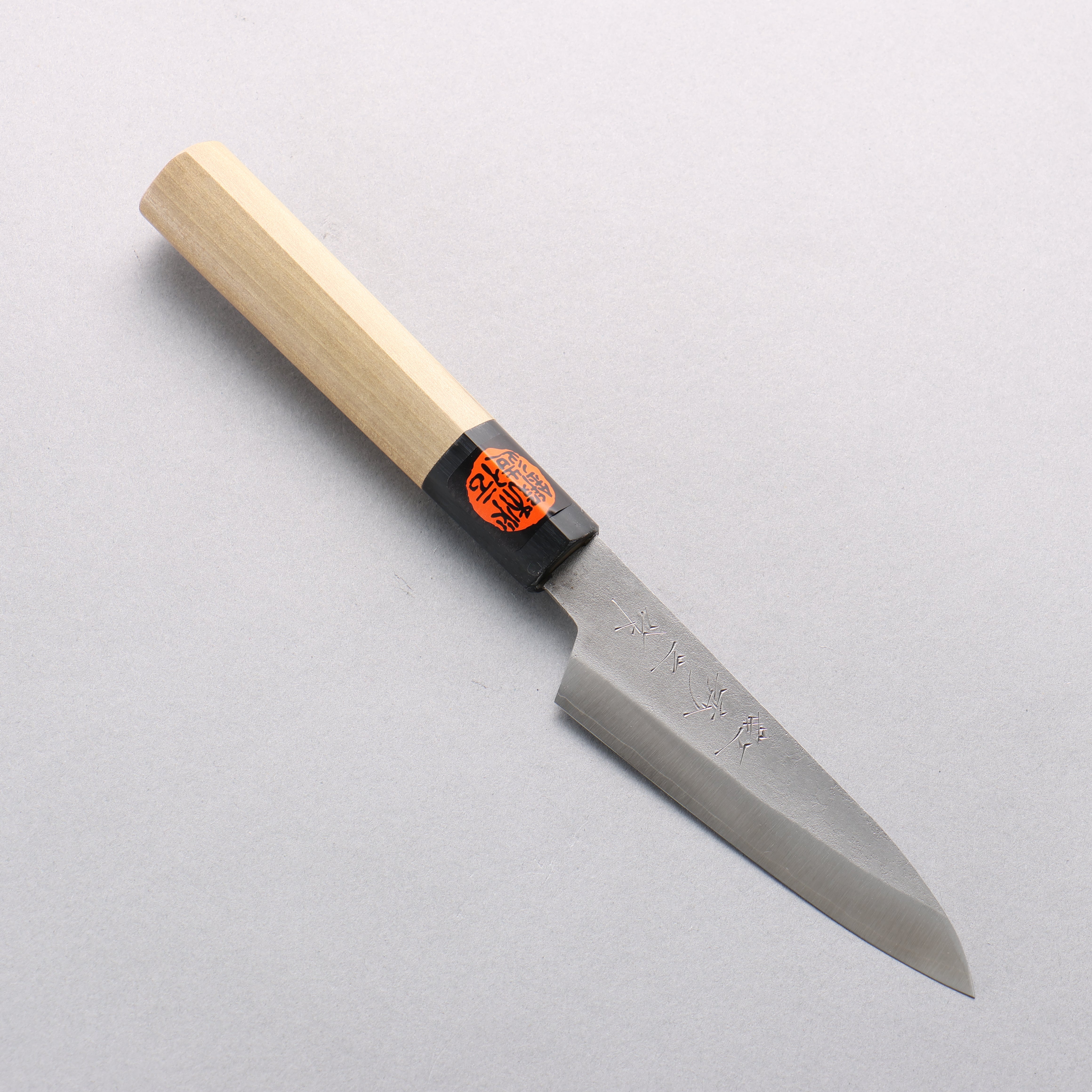 Shigeki Tanaka Silver Steel No.3 Nashiji Petty-Utility 120mm Magnolia (Ferrule: Water Buffalo Horn) Handle - Japanny - Best Japanese Knife