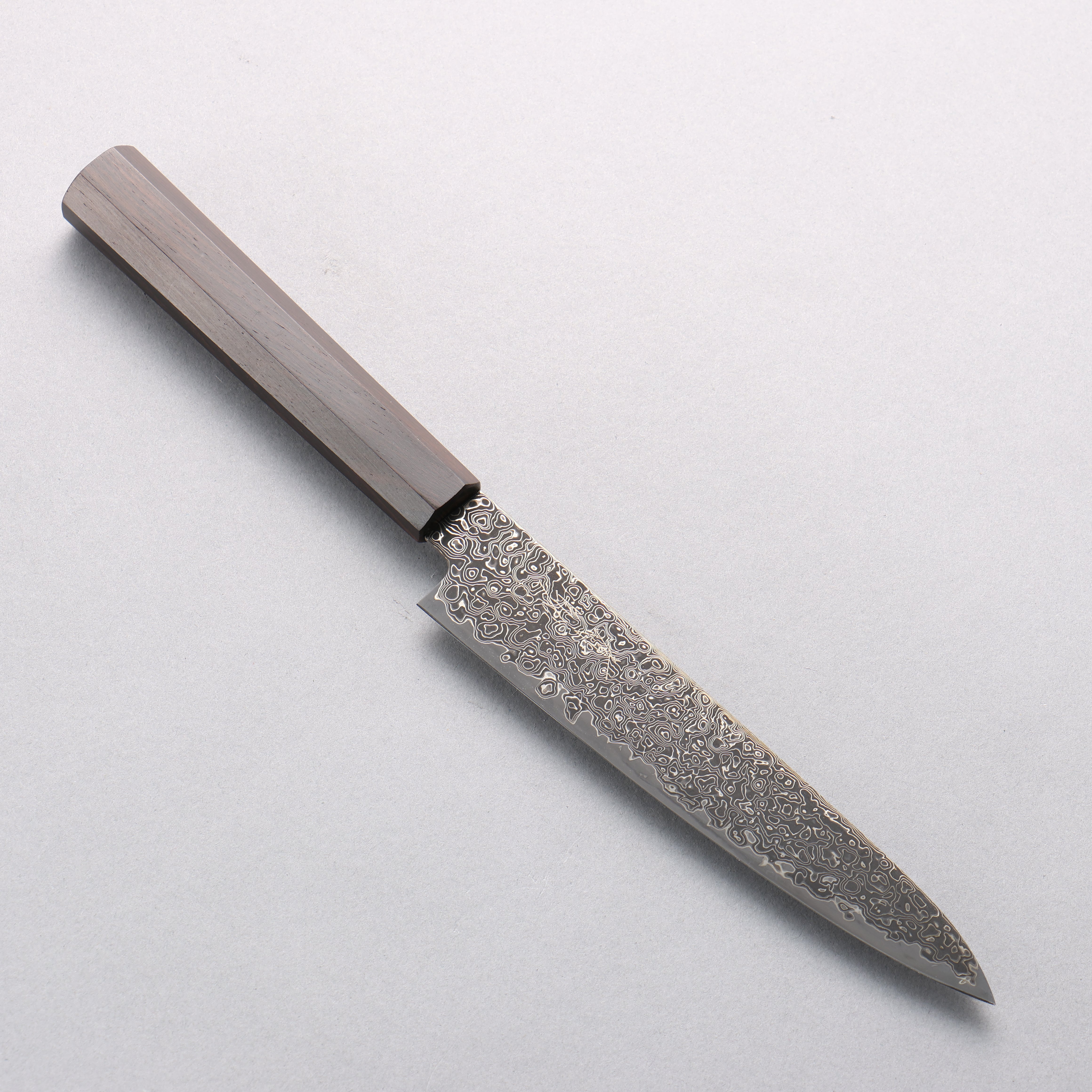 Seisuke SG2 Black Damascus Migaki Finished Petty-Utility 150mm Ebony Wood Handle - Japanny - Best Japanese Knife