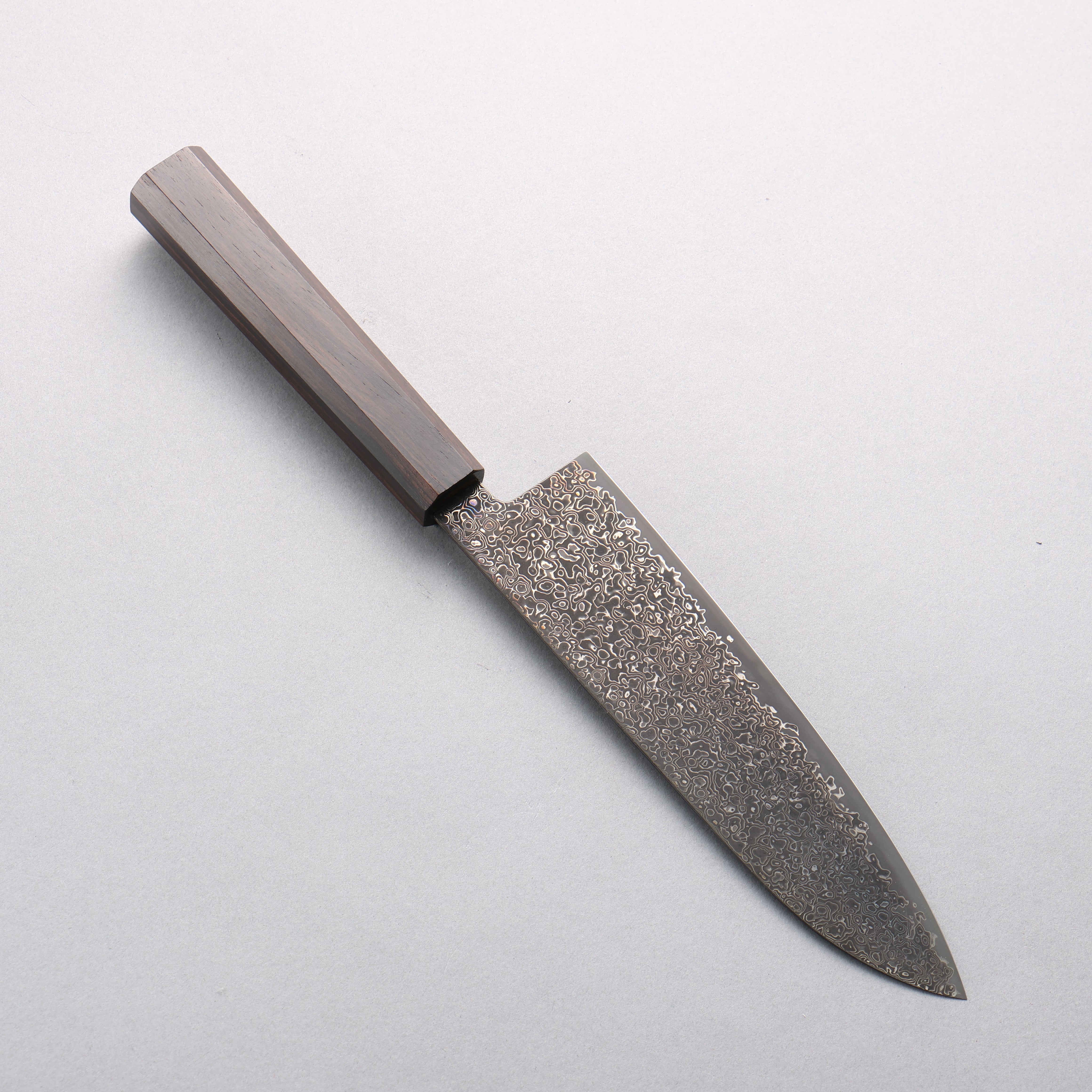 Seisuke SG2 Black Damascus Migaki Finished Santoku 180mm Ebony Wood Handle - Japanny - Best Japanese Knife