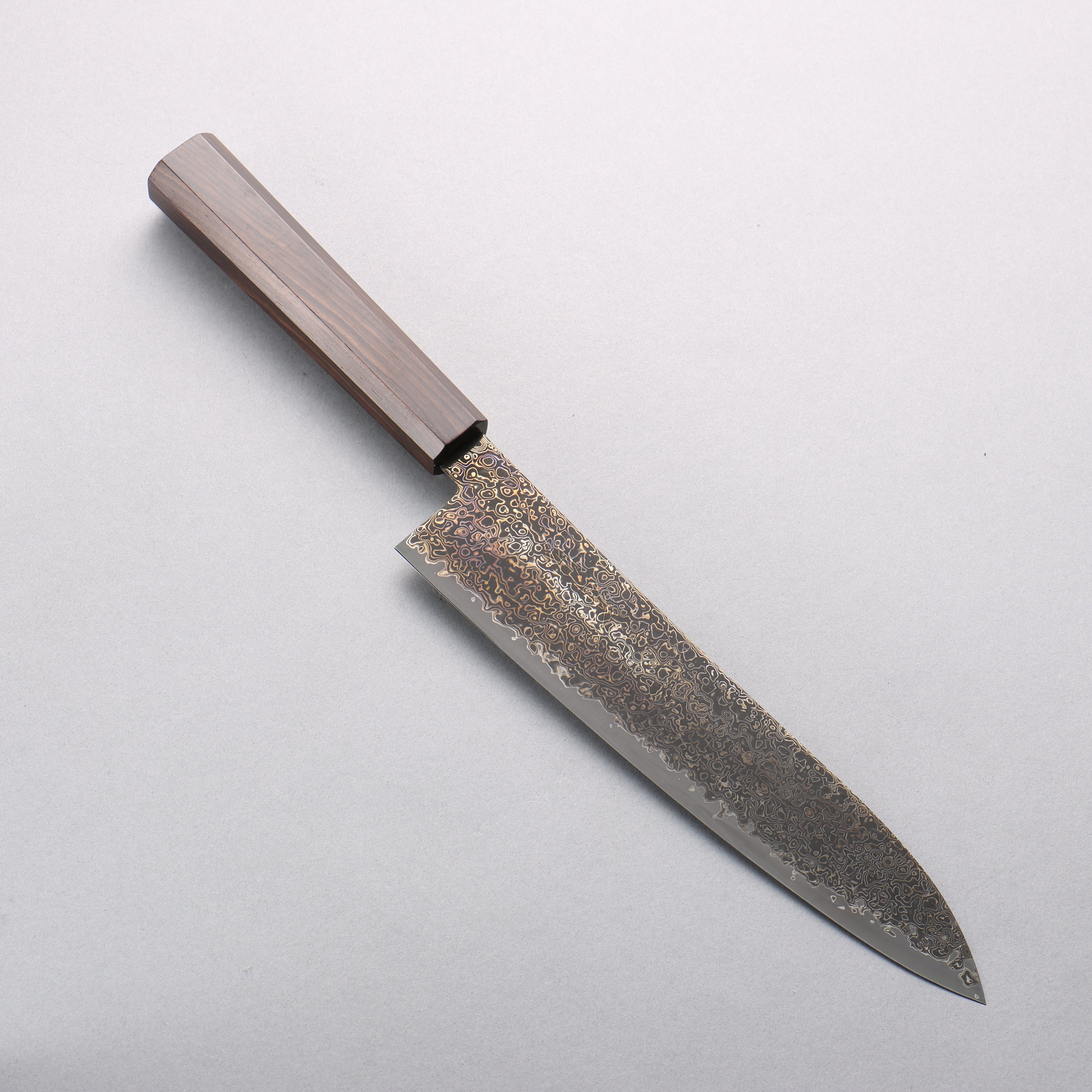 Seisuke SG2 Black Damascus Migaki Finished Gyuto 210mm Ebony Wood Handle - Japanny - Best Japanese Knife