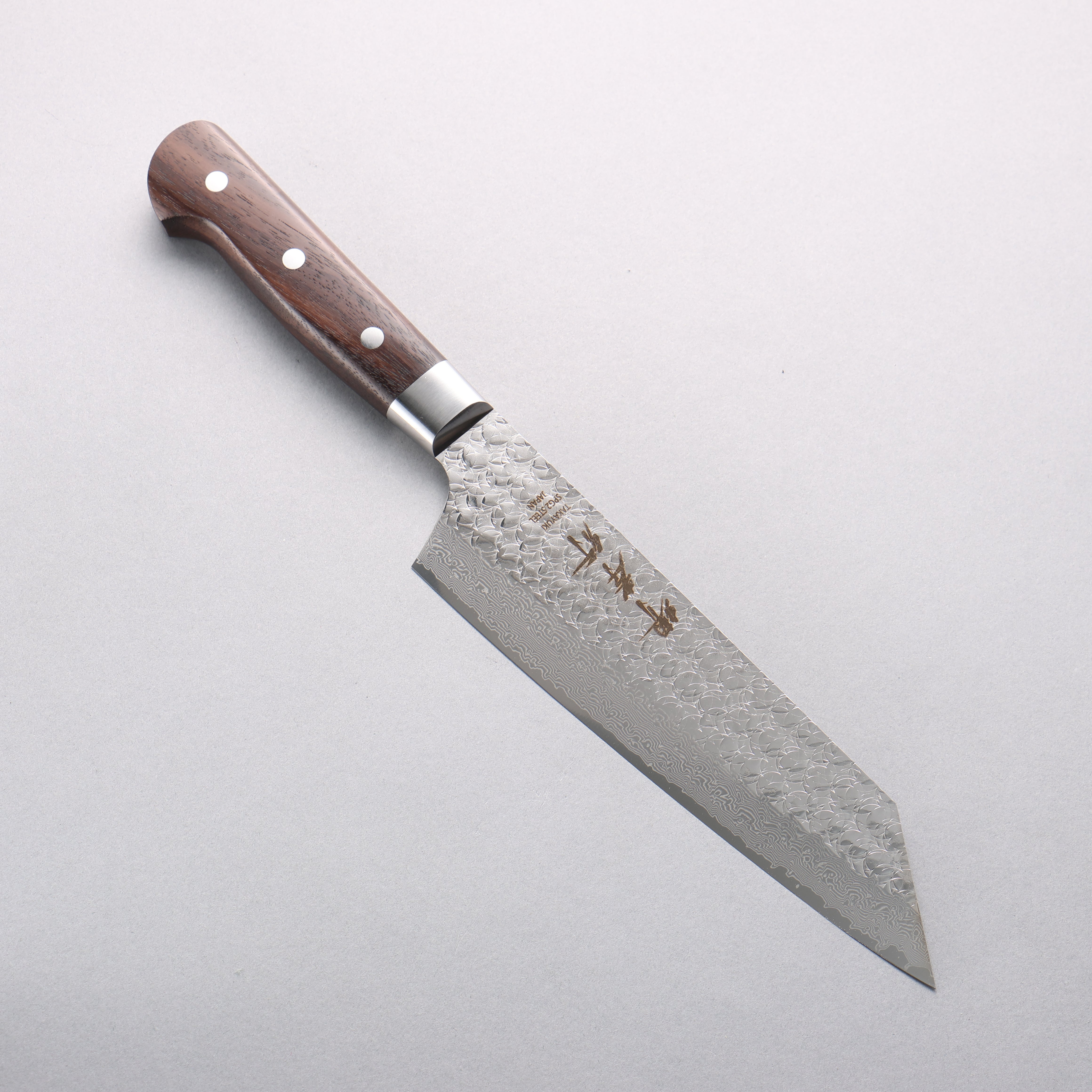Sakai Takayuki SG2 Hammered Damascus Migaki Finished Kengata Gyuto 190mm Rosewood Handle - Japanny - Best Japanese Knife
