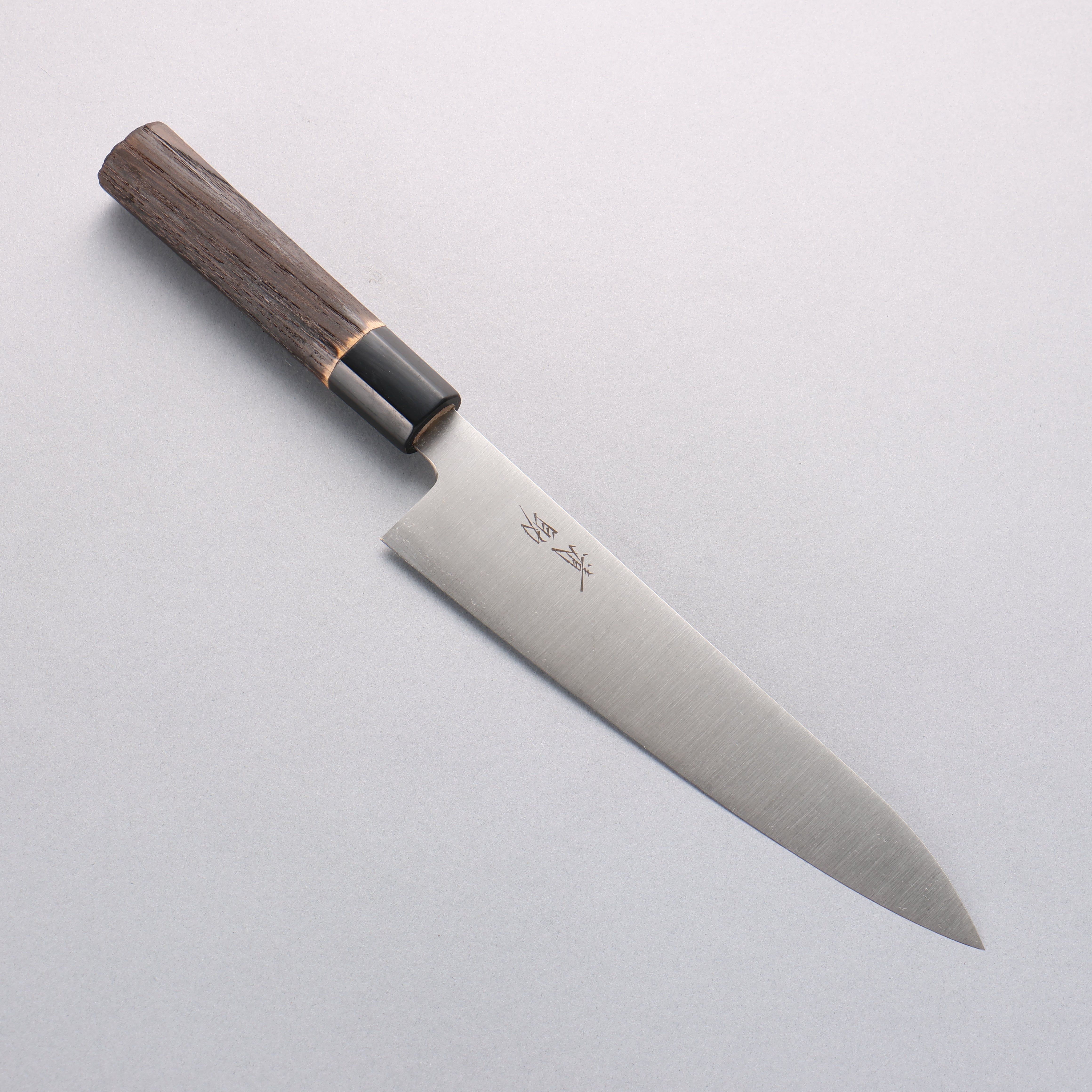Seisuke Swedish Steel-stn Gyuto 210mm Burnt Chestnut Handle - Japanny - Best Japanese Knife