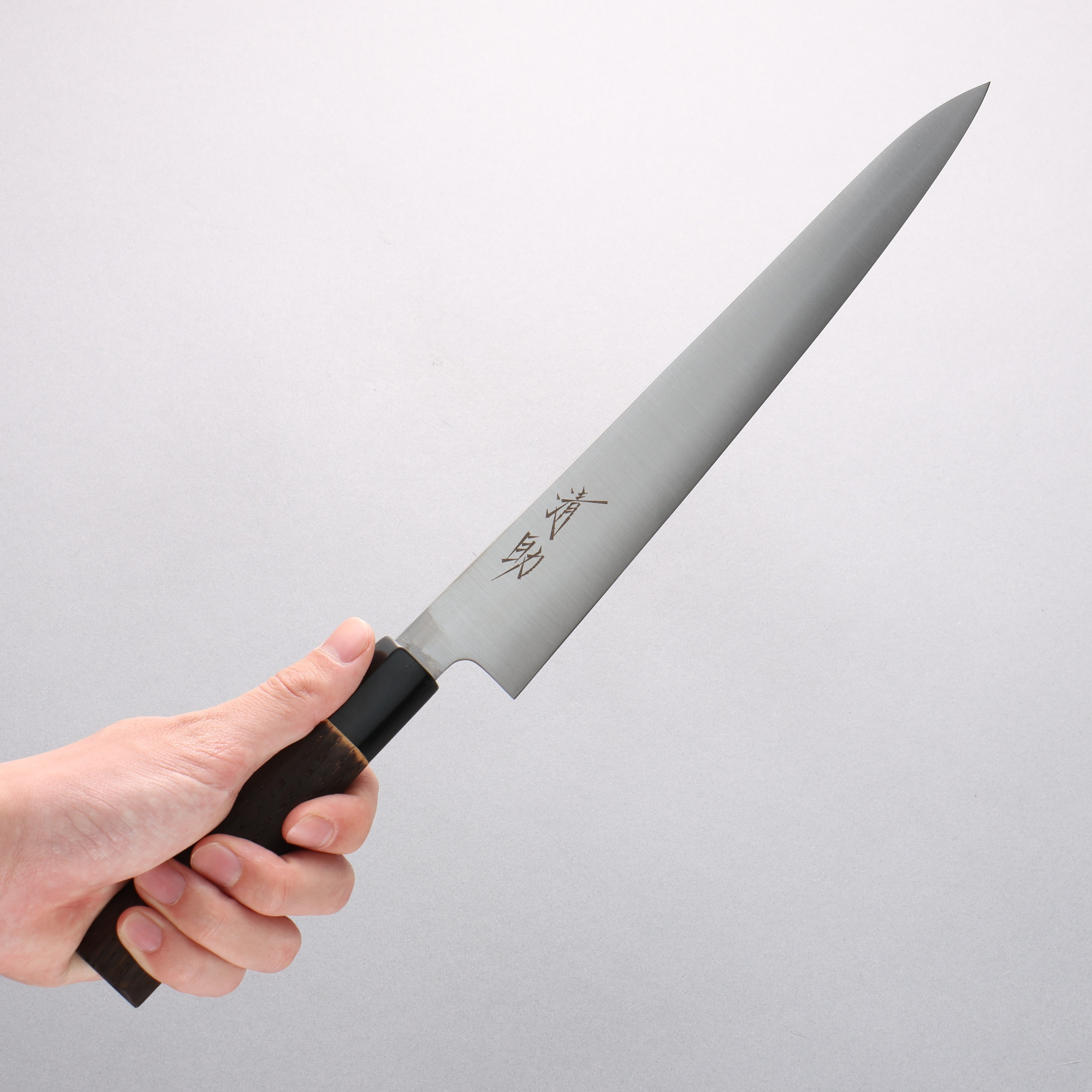 Seisuke Swedish Steel-stn Sujihiki 270mm Burnt Chestnut Handle - Japanny - Best Japanese Knife