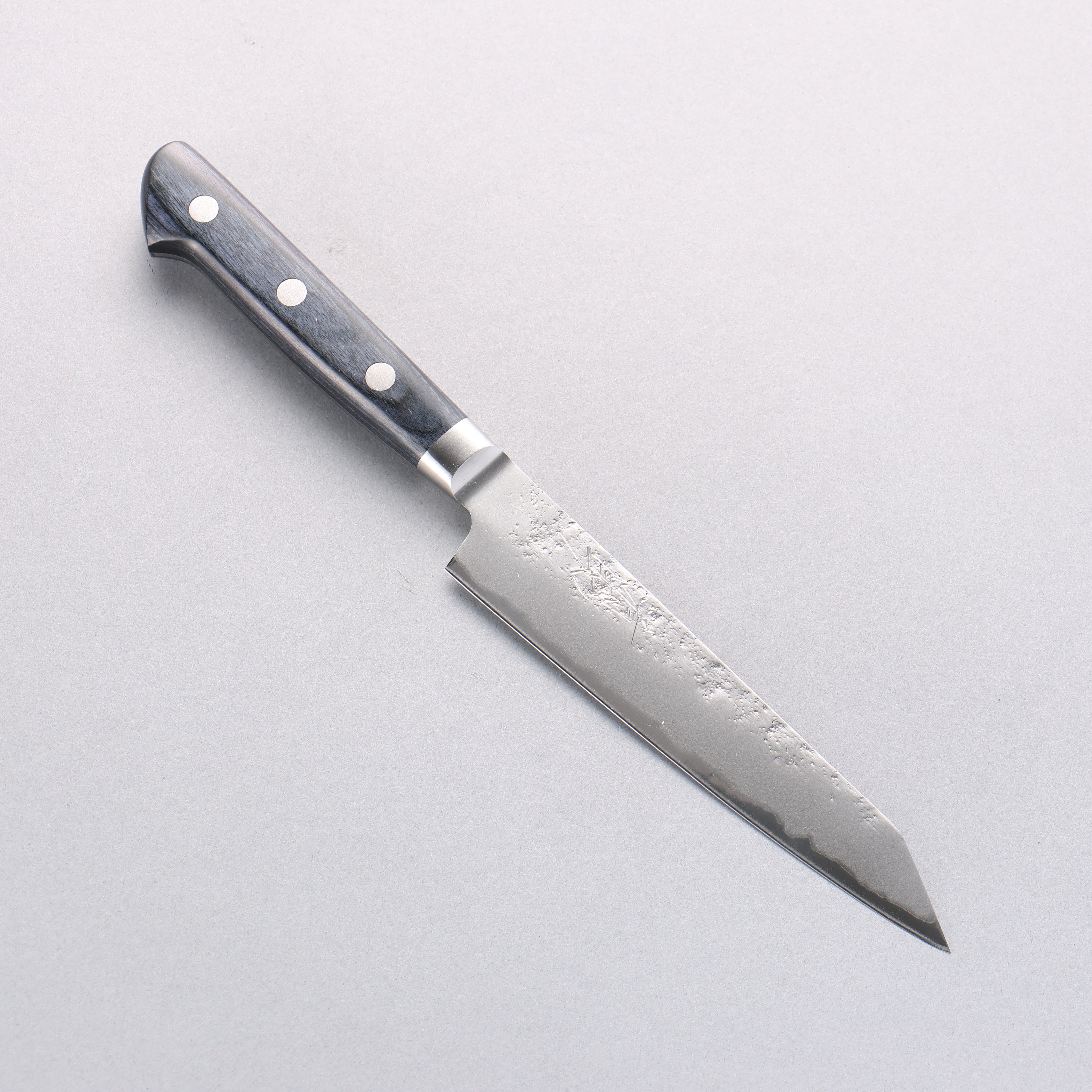 Seisuke Blue Steel No.2 Nashiji Japanese Kiritsuke Santoku & Kiritsuke Petty Navy blue Pakka wood Handle - Japanny - Best Japanese Knife